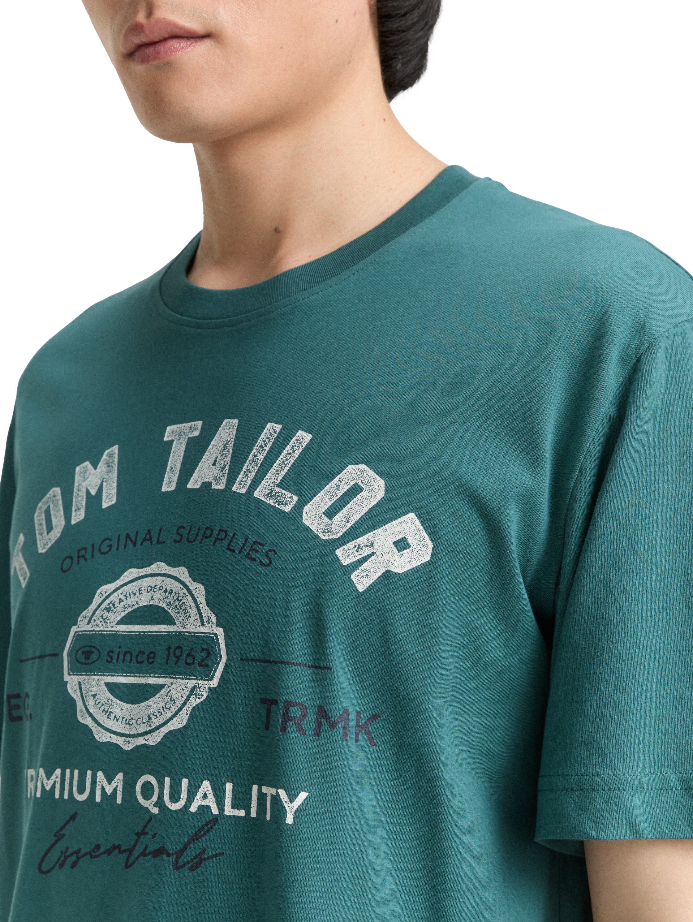 TOM TAILOR T-Shirt mit großem Logofrontprint