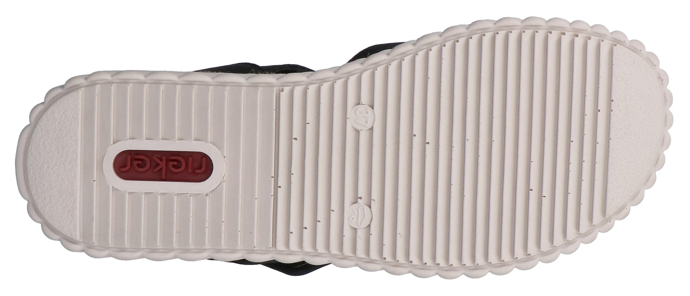 Rieker Sandale  Sommerschuh, Strandschuh, Urlaubsschuh mit Bastumrahmung