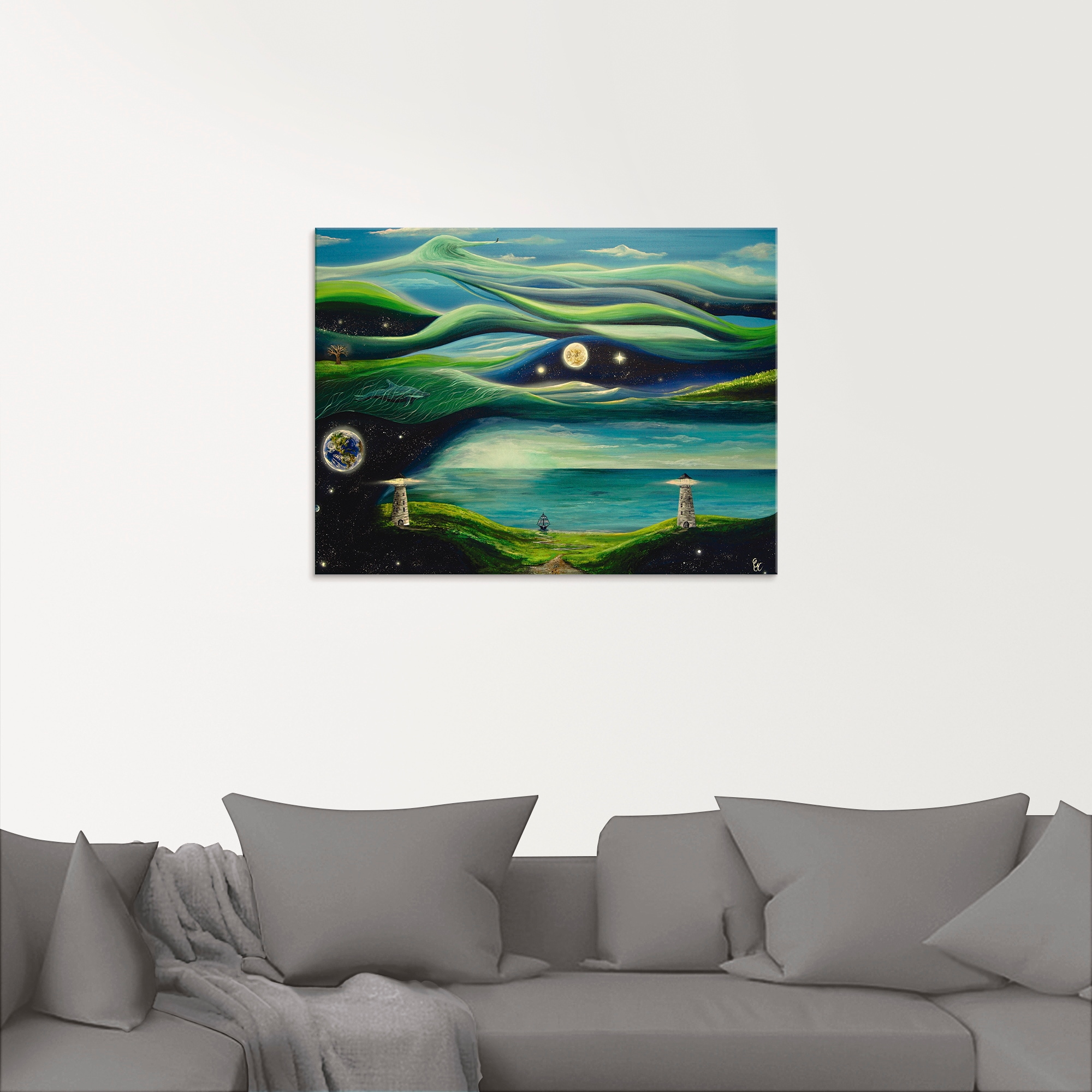 Artland Glasbild »Verschiedene Leben«, Landschaften, (1 St.), in verschiedenen Größen