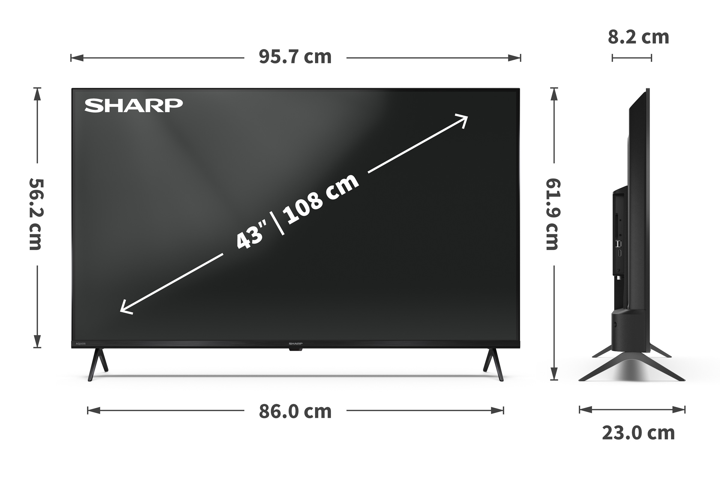 Sharp LED-Fernseher »4T-C43HKx« 108 cm/43 ″ Smart-TV