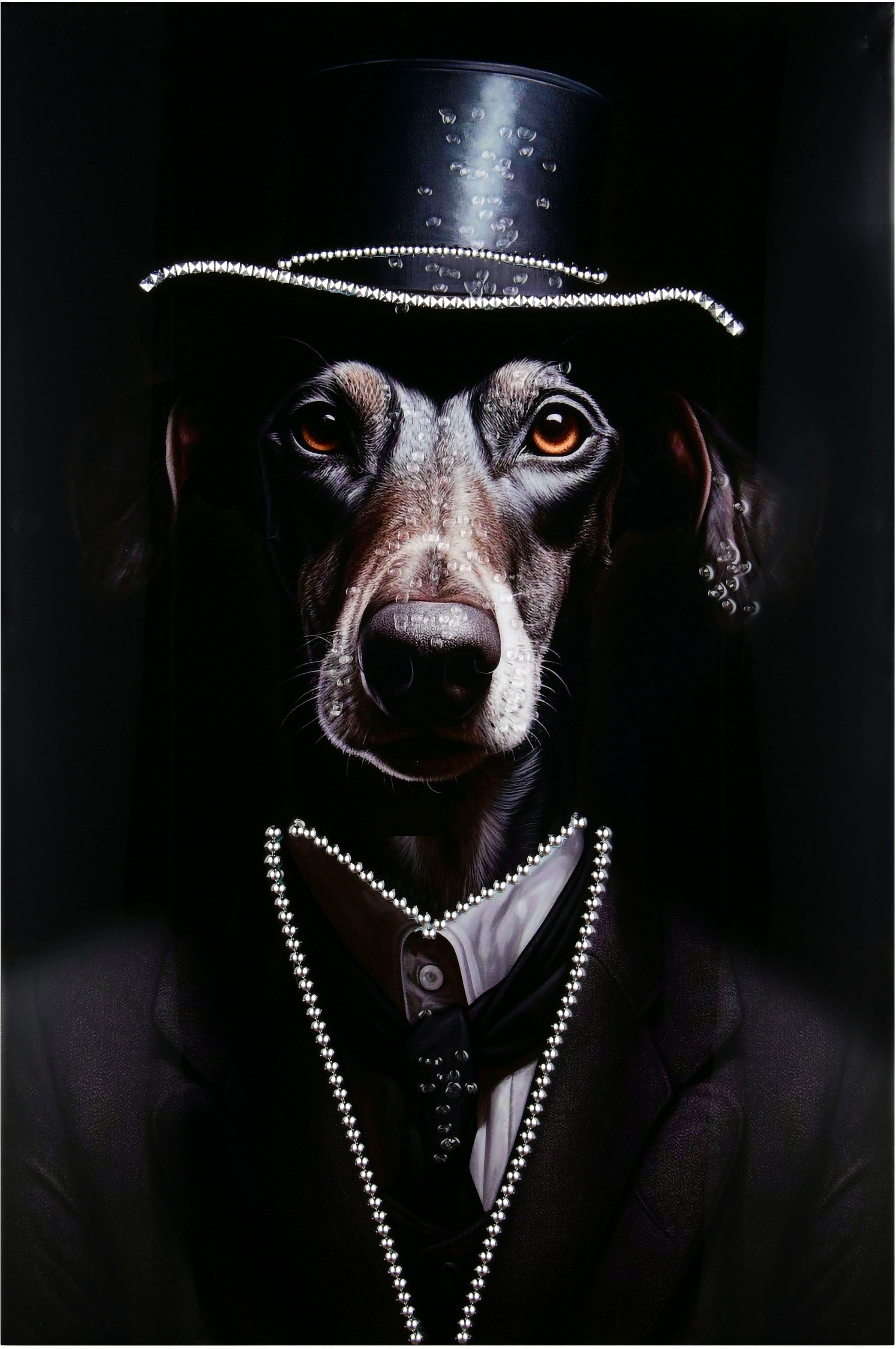 MIRRORS AND MORE Kunstdruck »LINUS« 1 Stk. tlg. Mix aus Tierporträt und Mod günstig online kaufen