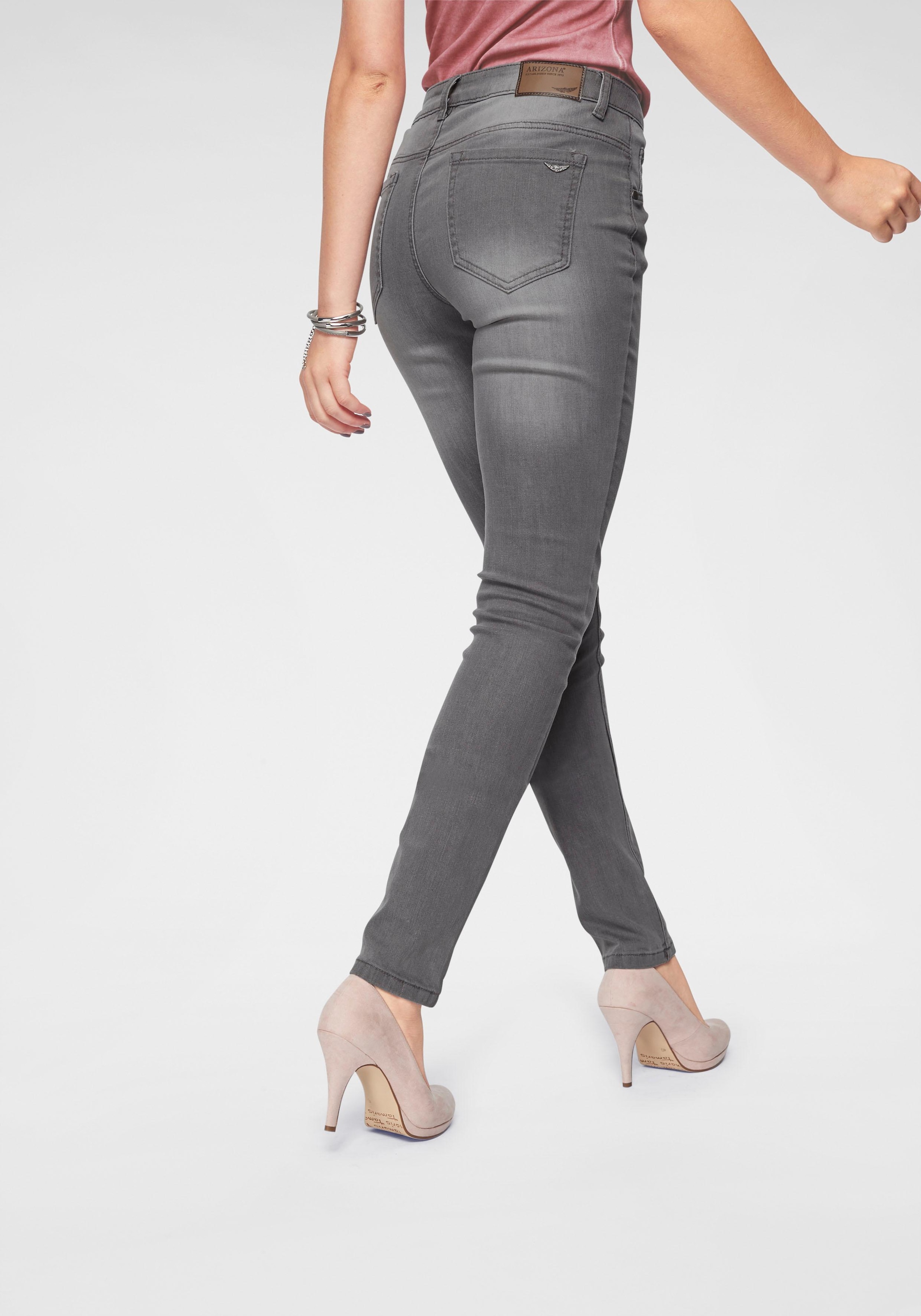 Arizona Slim-fit-Jeans »Curve-Collection«, hohe Leibhöhe, Five-Pocket-Design, Zip-Fly