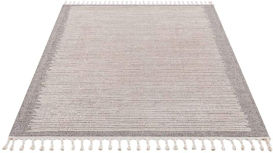 Carpet City Teppich »Art 2231«, rechteckig, 7 mm Höhe, Läufer, Kurzflor, mit Kettfäden, Streifen-Muster