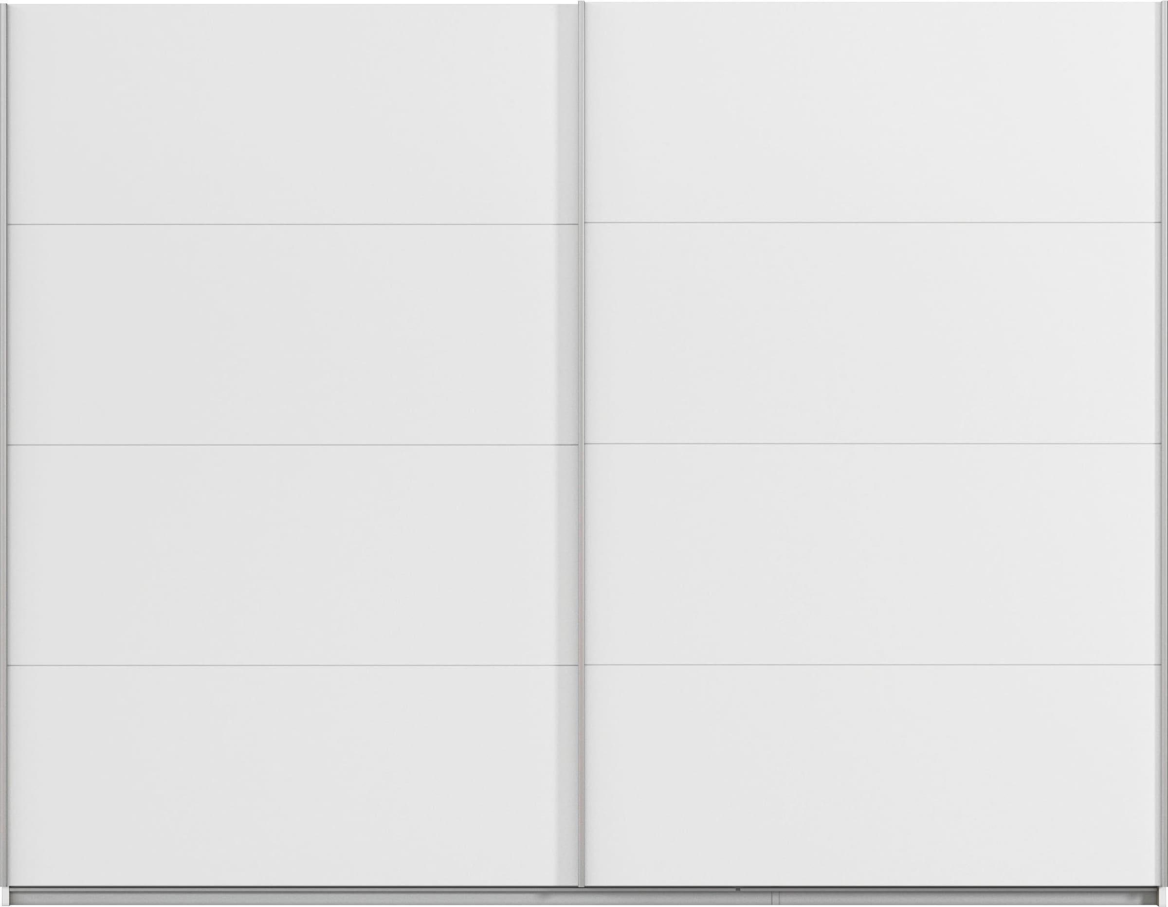 INOSIGN BY RAUCH Schwebetürenschrank »Kleiderschrank Schrank Garderobe Schlafzimmerschrank THANOS«, (in 3 verschiedenen Ausstattungen BASIC/CLASSIC/PREMIUM), Optional mit Spiegel, Metall-Griffleisten alufarben MADE IN GERMANY