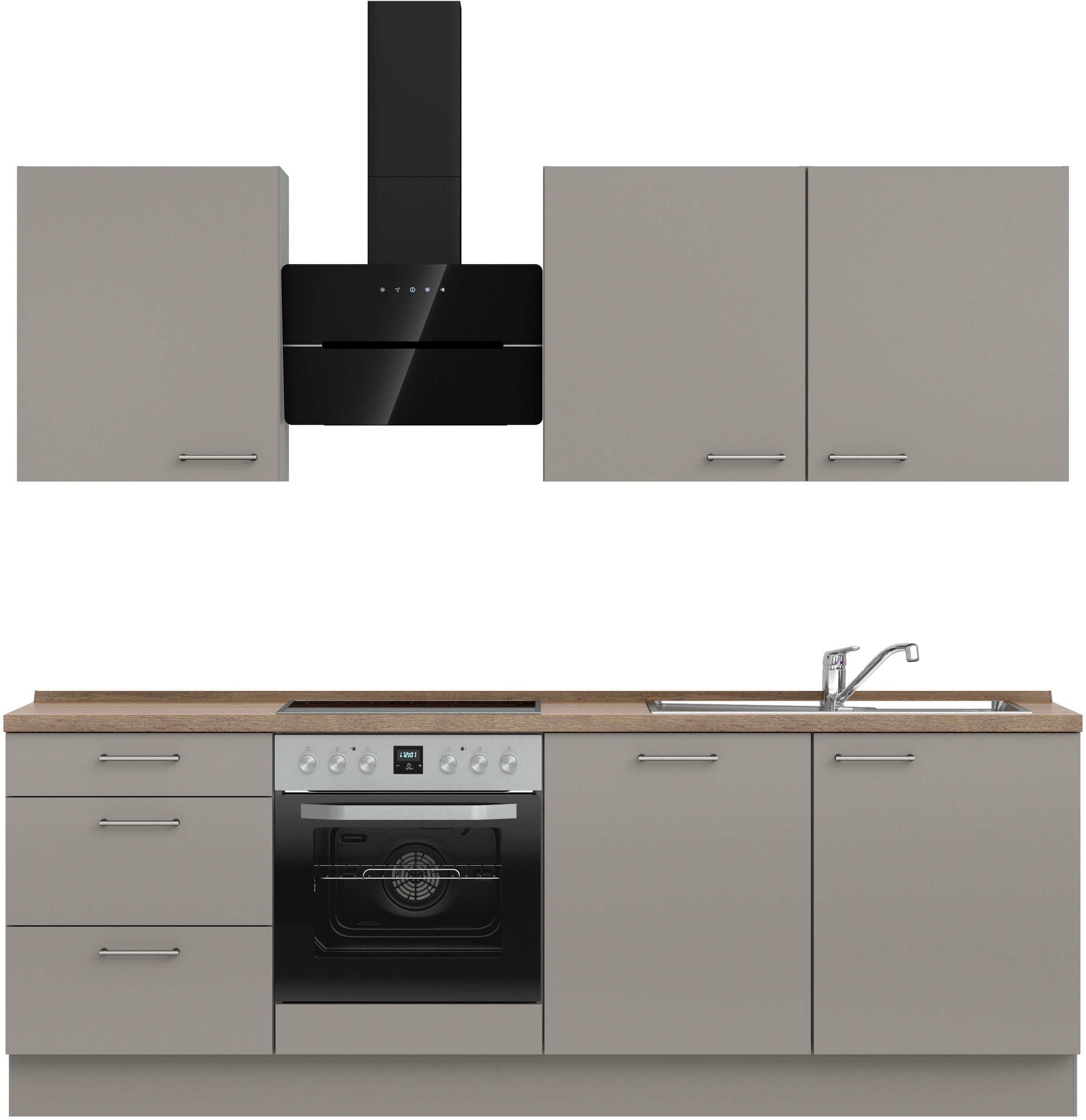 nobilia® Küchenzeile »"Laser II", Ausrichtung wählbar, Breite 240 cm« vormo günstig online kaufen