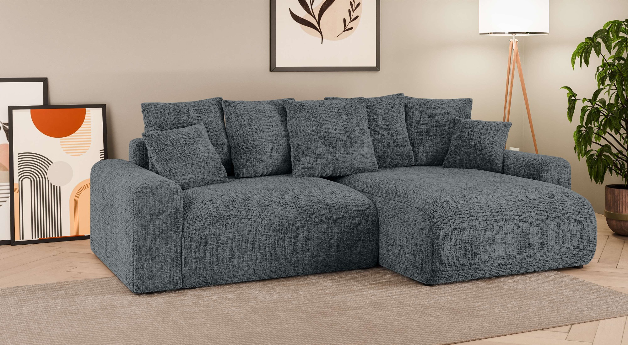 Home affaire Ecksofa »LAKESIDE klein mit Bettfunktion und Bettkasten, B/T/H günstig online kaufen
