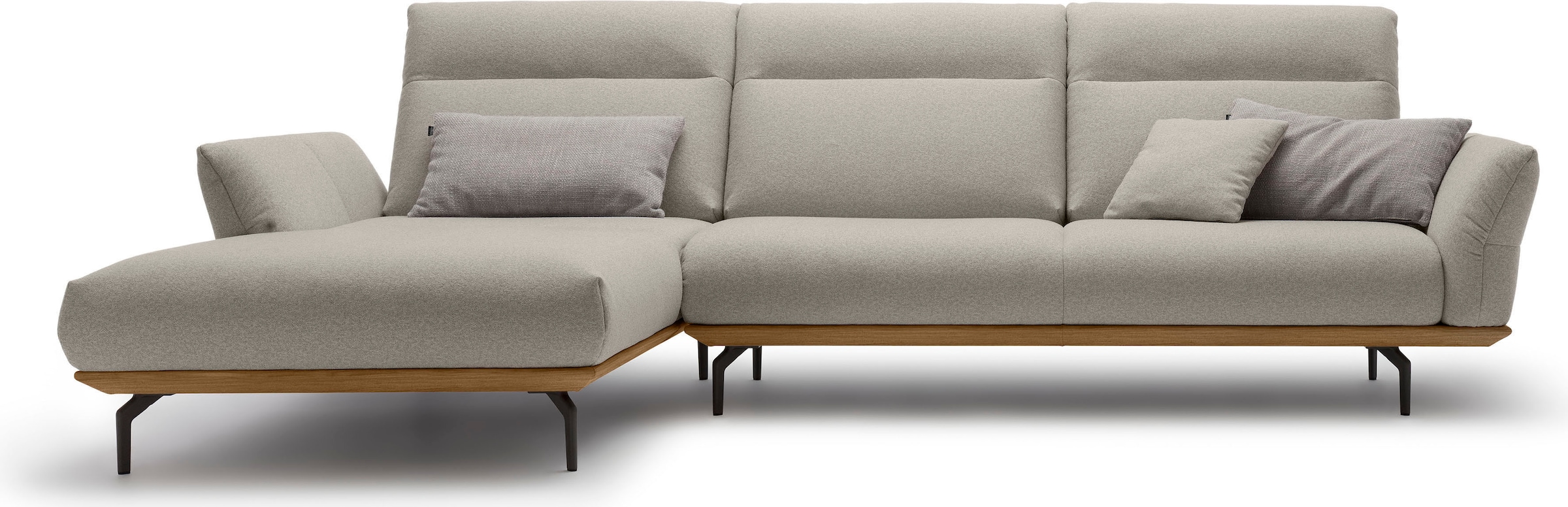 Creation BY ROLF BENZ Ecksofa »CR.460«, Sockel in Nussbaum, Winkelfüße in U günstig online kaufen