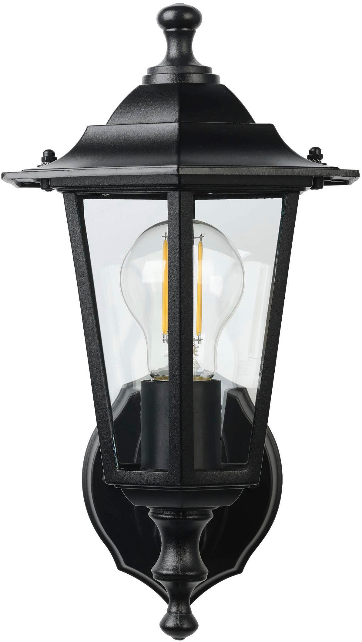 EGLO LED Wandleuchte »LATERNA 4 L16,5 x H32 x AL23 cm, spritzwassergeschützte Lampe«, 1 flammig, Leuchtmittel E27 | ohne Leuchtmittel, Außen-Wandlampe Laterna 4, Lampe, E27, IP44, L16,5 x H32 x AL23 cm