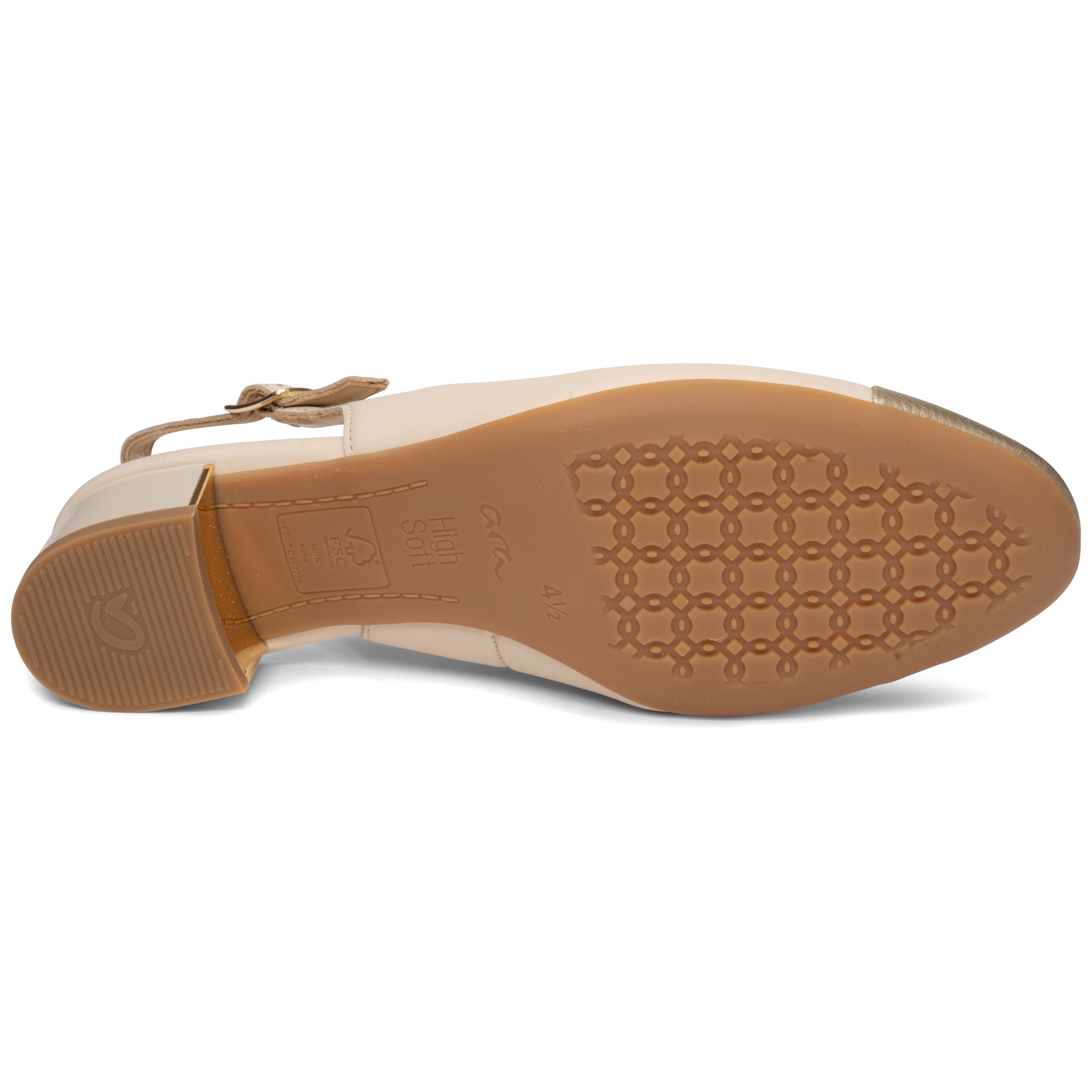 Ara Slingpumps »NIZZA«  , Blockabsatz, Festtagsschuh, Abendschuh, Kontrastbesatz, Weite H