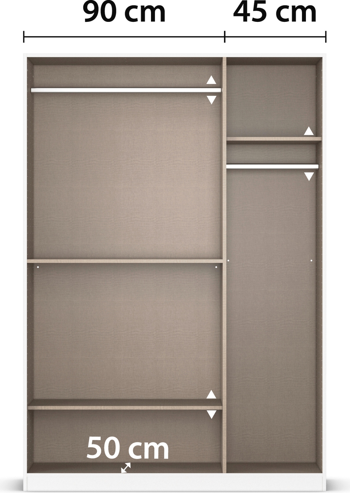 rauch Drehtürenschrank »Kleiderschrank Schrank Garderobe MAIKA mit Dekor-Front«, 2 Schubladen, in verschiedenen Breiten, Höhen, Farben, MADE IN GERMANY
