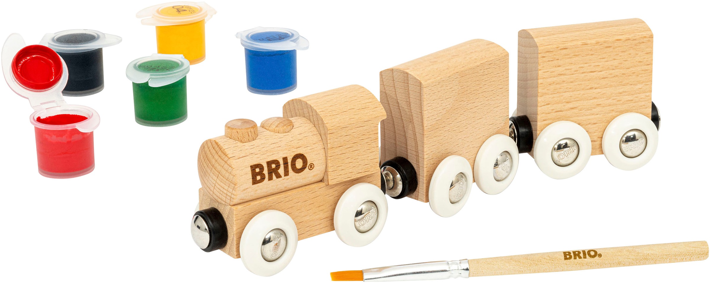 BRIO® Spielzeug-Zug »Holzzug zum Anmalen«, Made in Europe, FSC® - schützt Wald - weltweit
