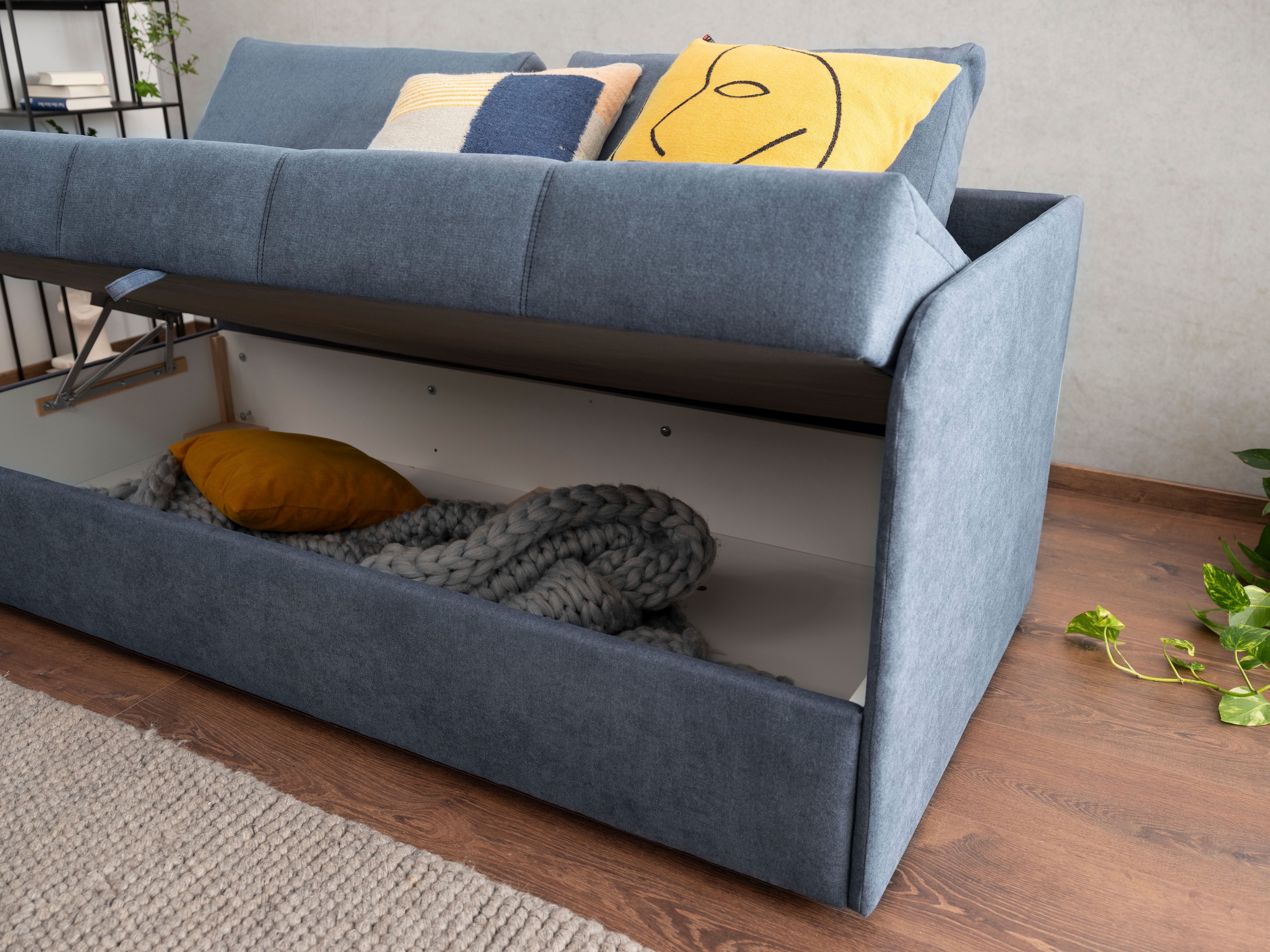 alina Schlafsofa »Marla« inkl. Stauraum und 2 Rückenkissen