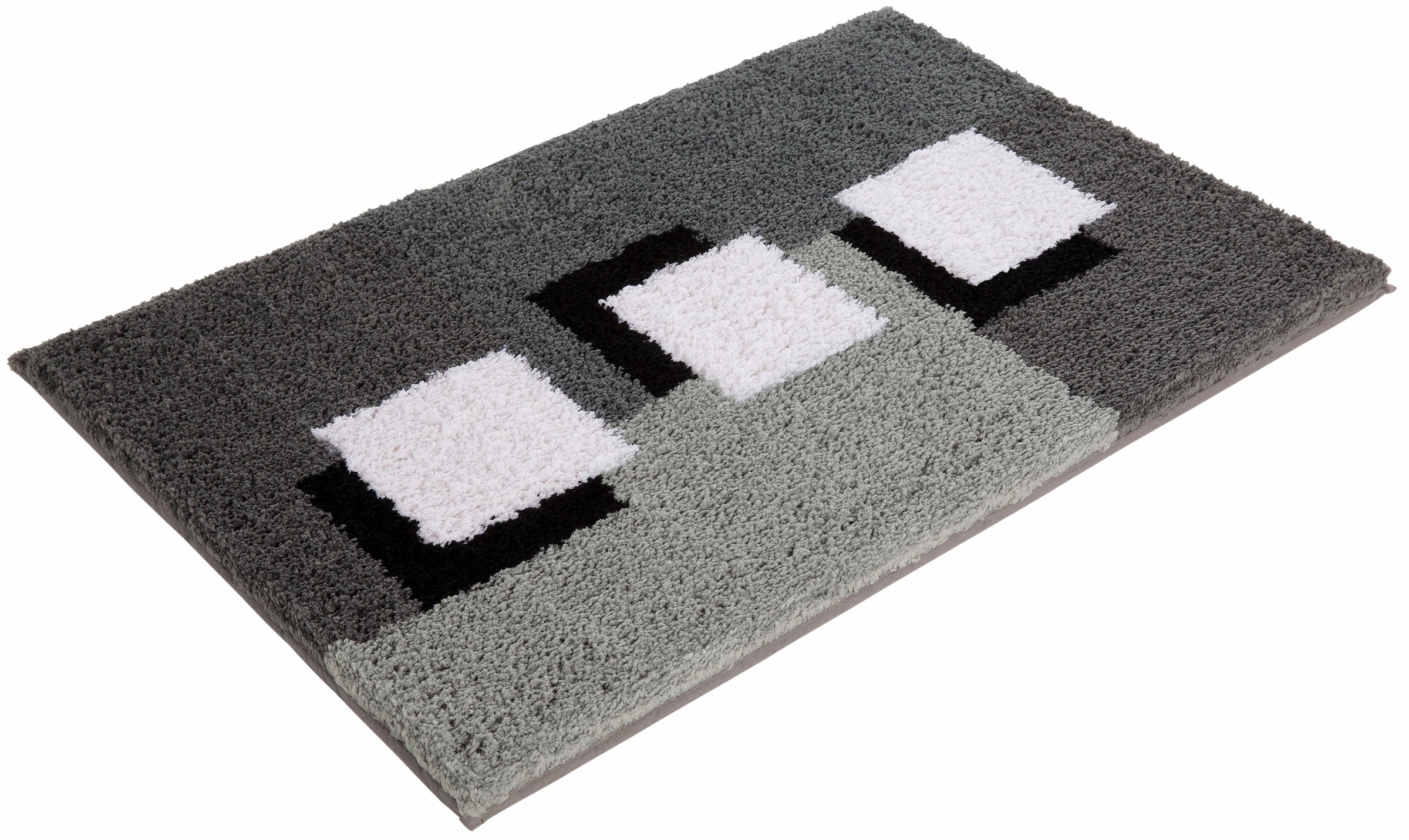 my home Badematte »Ada, Badvorleger, Badezimmer Teppich«, rutschhemmend beschichtet, schnell trocknend-strapazierfähig-fußbodenheizungsgeeignet, Badteppich, Badematten auch als 3 teiliges Set erhältlich