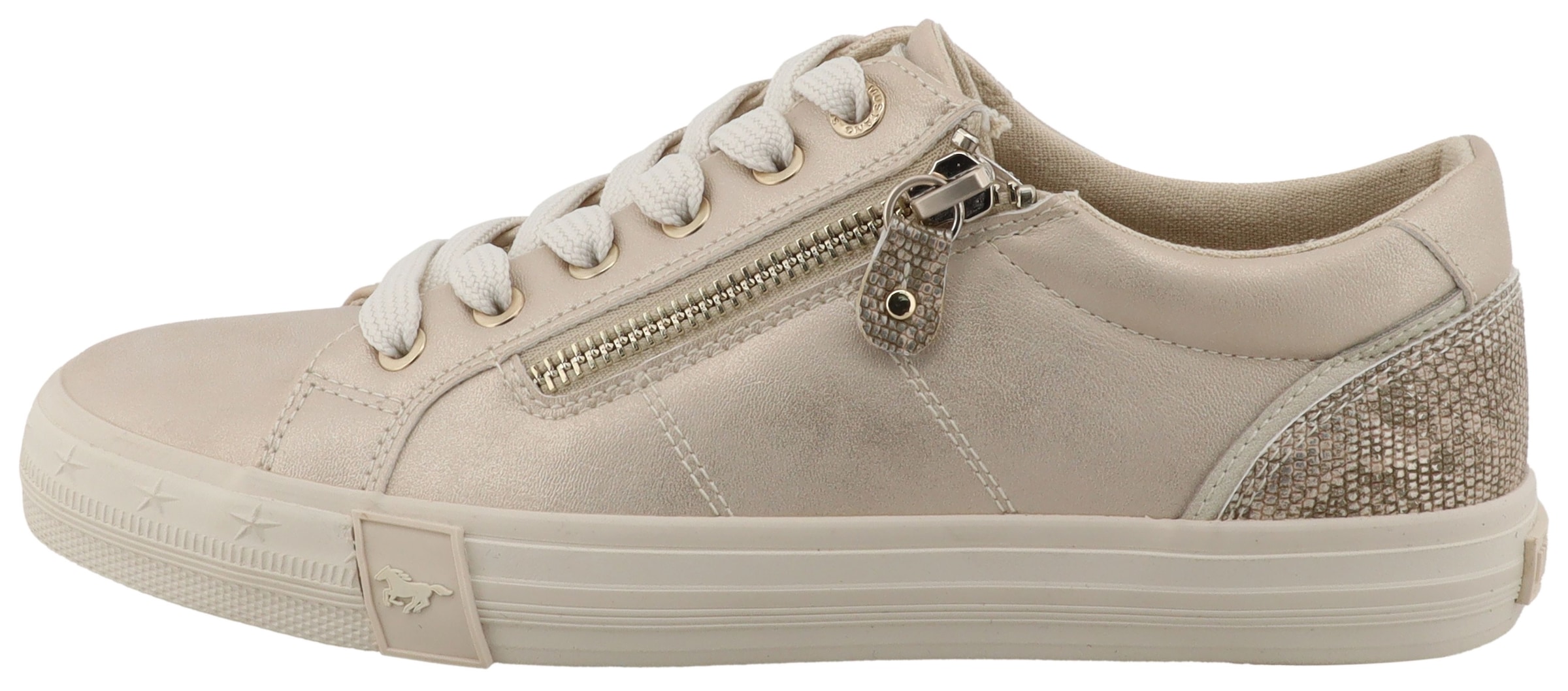 Mustang Shoes Sneaker »Winona«  Freizeitschuh, Halbschuh, Schnürer mit Besatz im Animal-Look