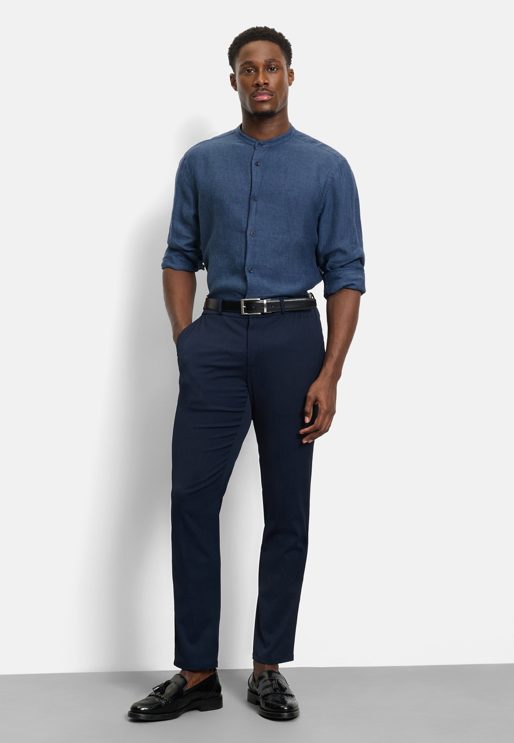 OLYMP Langarmhemd »OLYMP Casual, regular fit, Stehkragen«