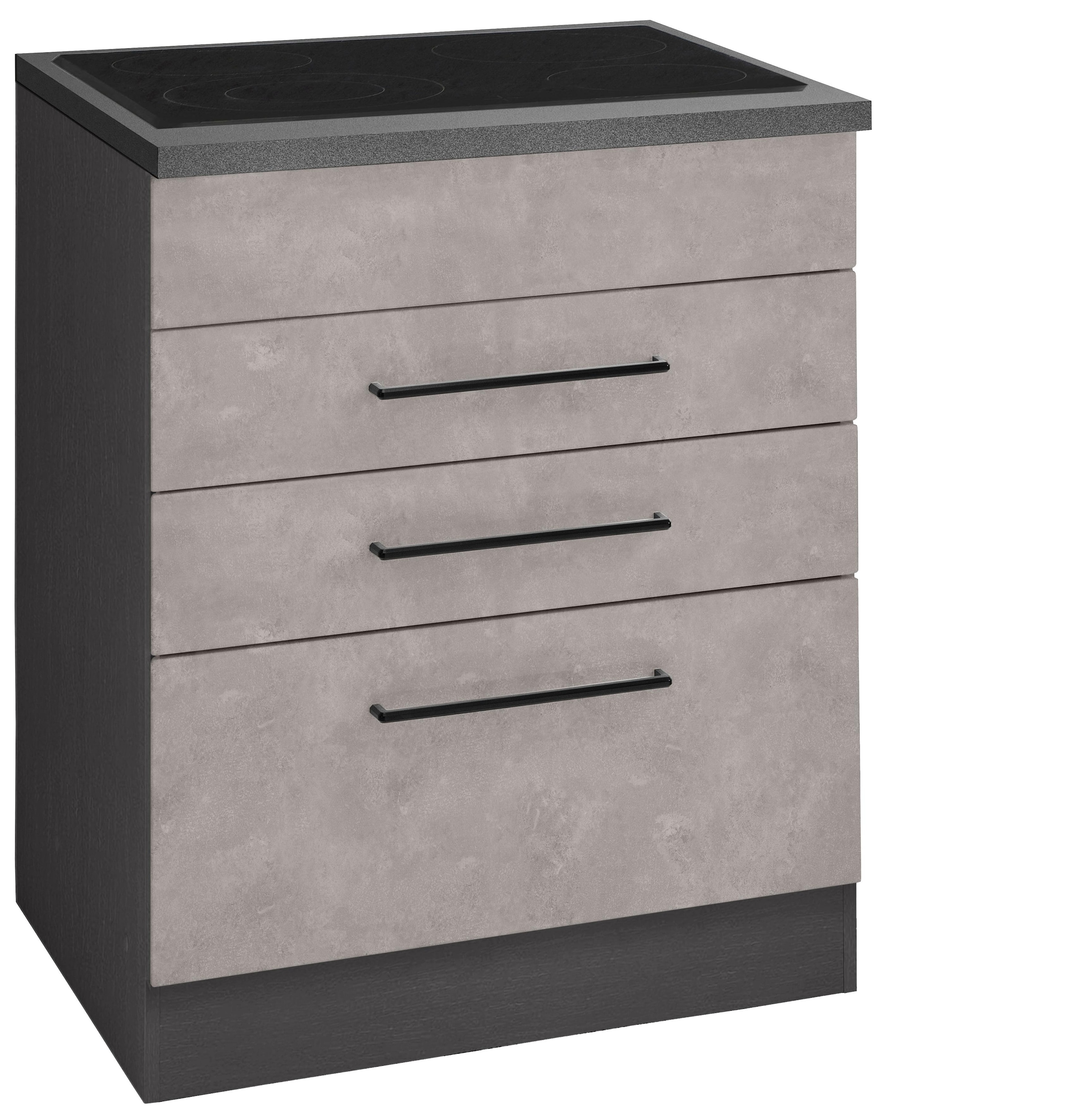 KOCHSTATION Kochfeldumbauschrank »KS-Tulsa« 60 cm breit, 2 Schubladen, 1 gr günstig online kaufen