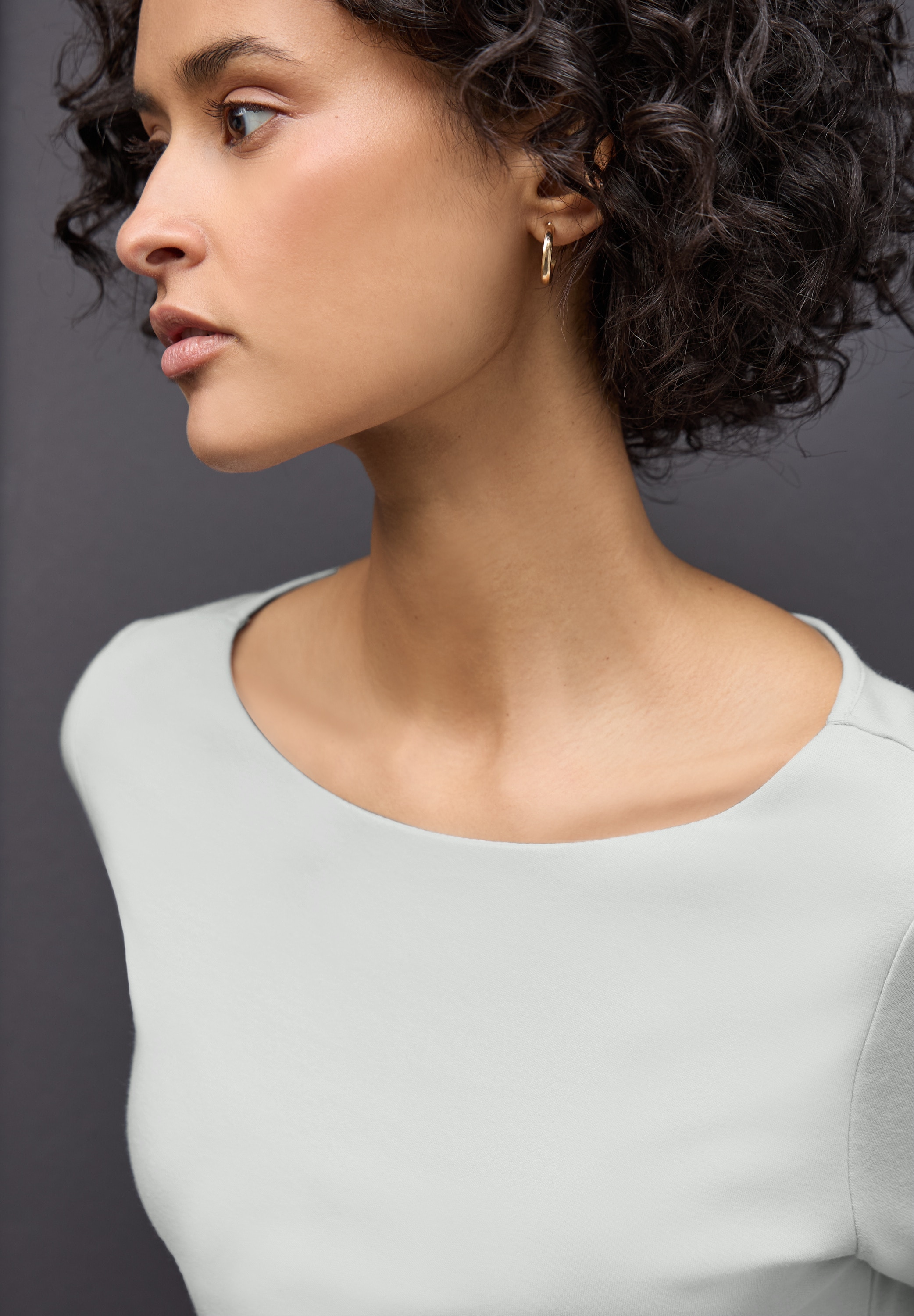 STREET ONE Langarmshirt »Style Lanea« mit U-Boot Ausschnitt