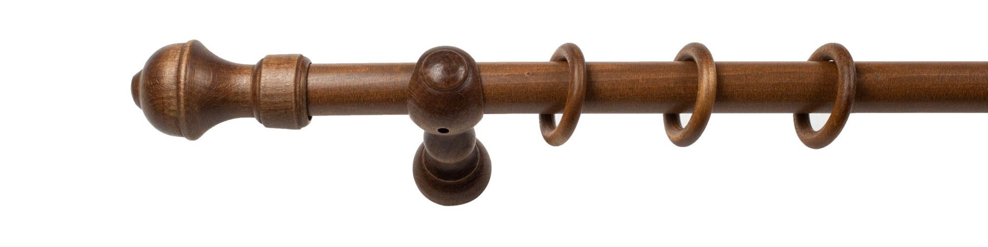 SN DECO GROUP Gardinenstange »Ares«, 1 läufig-läufig, Fixmaß, 28 mm, Holz, verschiedene Längen und Farben, Komplettset