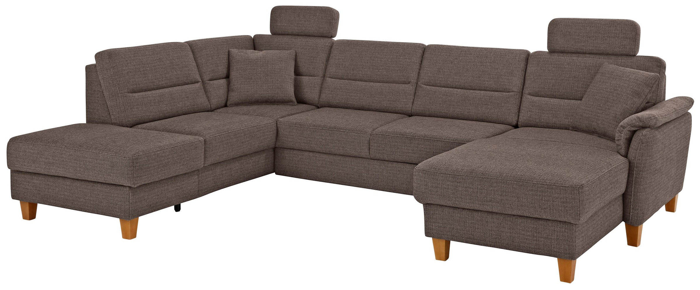 Home affaire Wohnlandschaft »Palmera U-Form, B: 308 cm« optional Bettfunkti günstig online kaufen