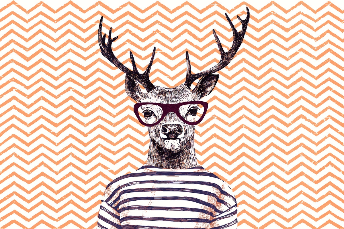 A.S. Création Leinwandbild »Modern Deer 2 - Wandbild Braun Orange Keilrahme günstig online kaufen