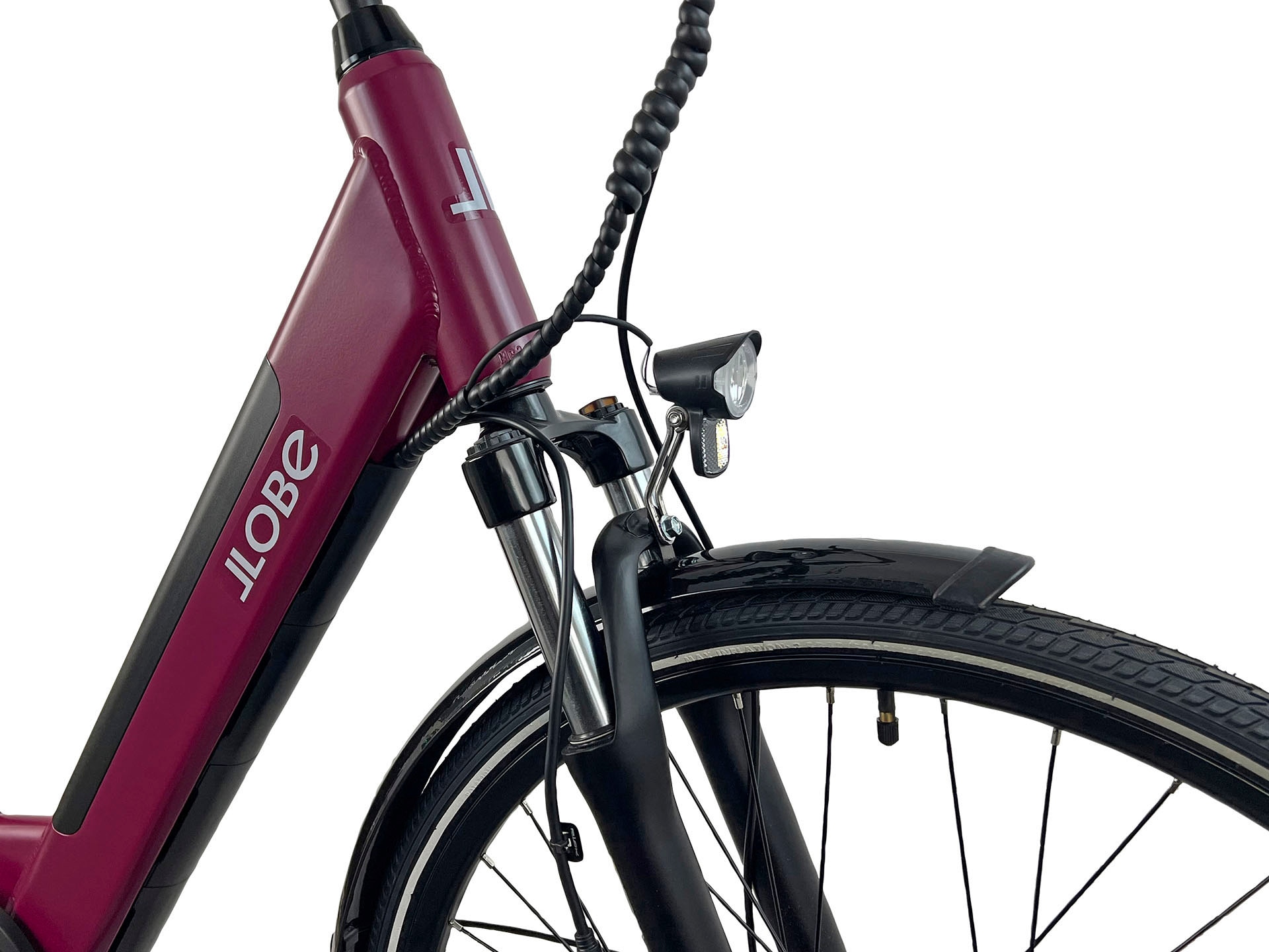 LLobe »City E-Bike 28" Millenium 7G« 10 Gang Shimano Tourney Schaltwerk Kettenschaltung Frontmotor 250 W