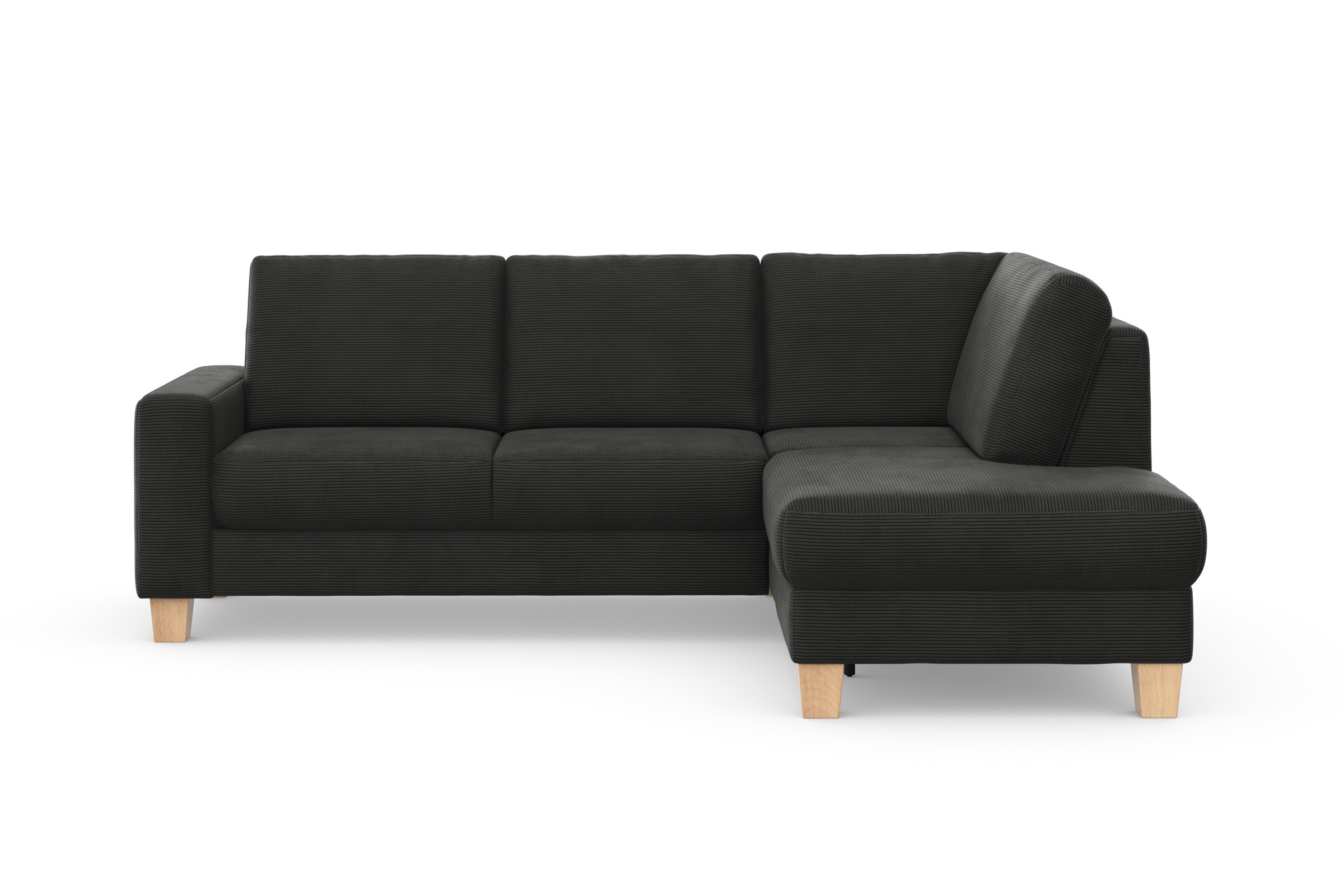 Home affaire Ecksofa »Summer L-Form«, mit Ottomane, wahlweise mit Bettfunktion und Bettkasten, Cord-Bezug