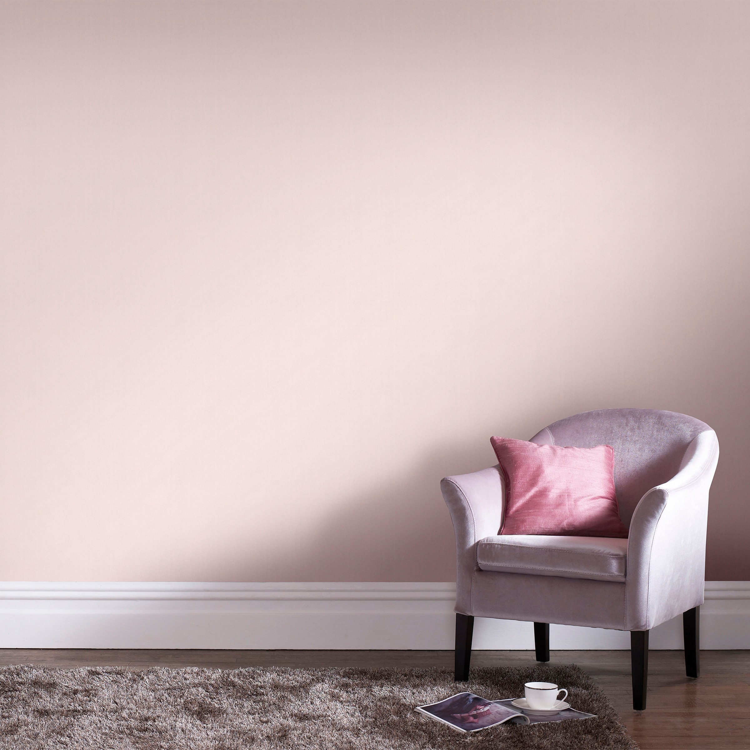 Superfresco Easy Vliestapete, uni, Uni - Rosa - 10m x 52cm