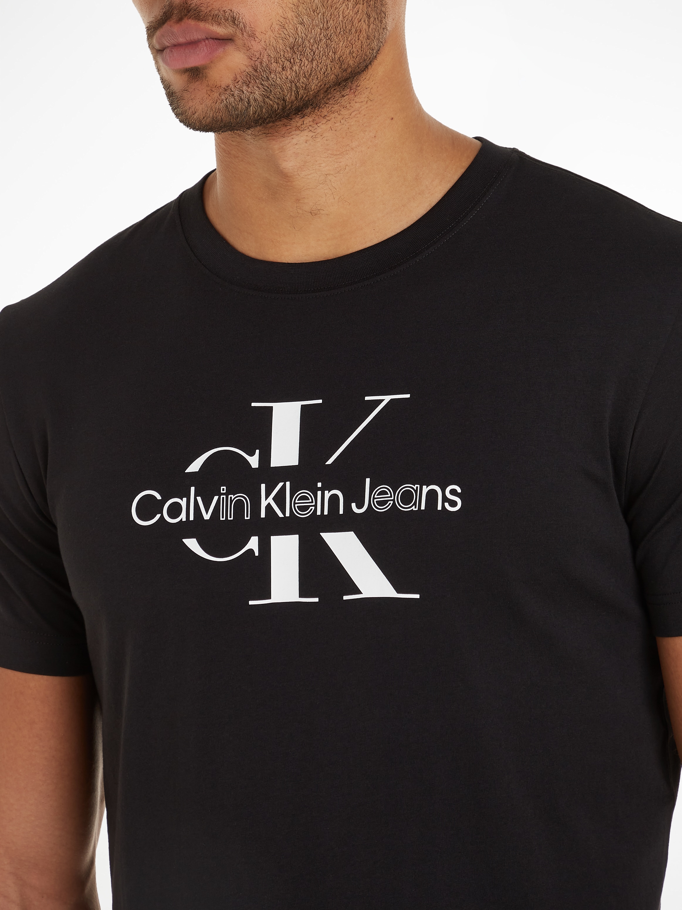 Calvin Klein Jeans T-Shirt »DISRUPTED OUTLINE MONOLOGO TEE«, mit Logodruck