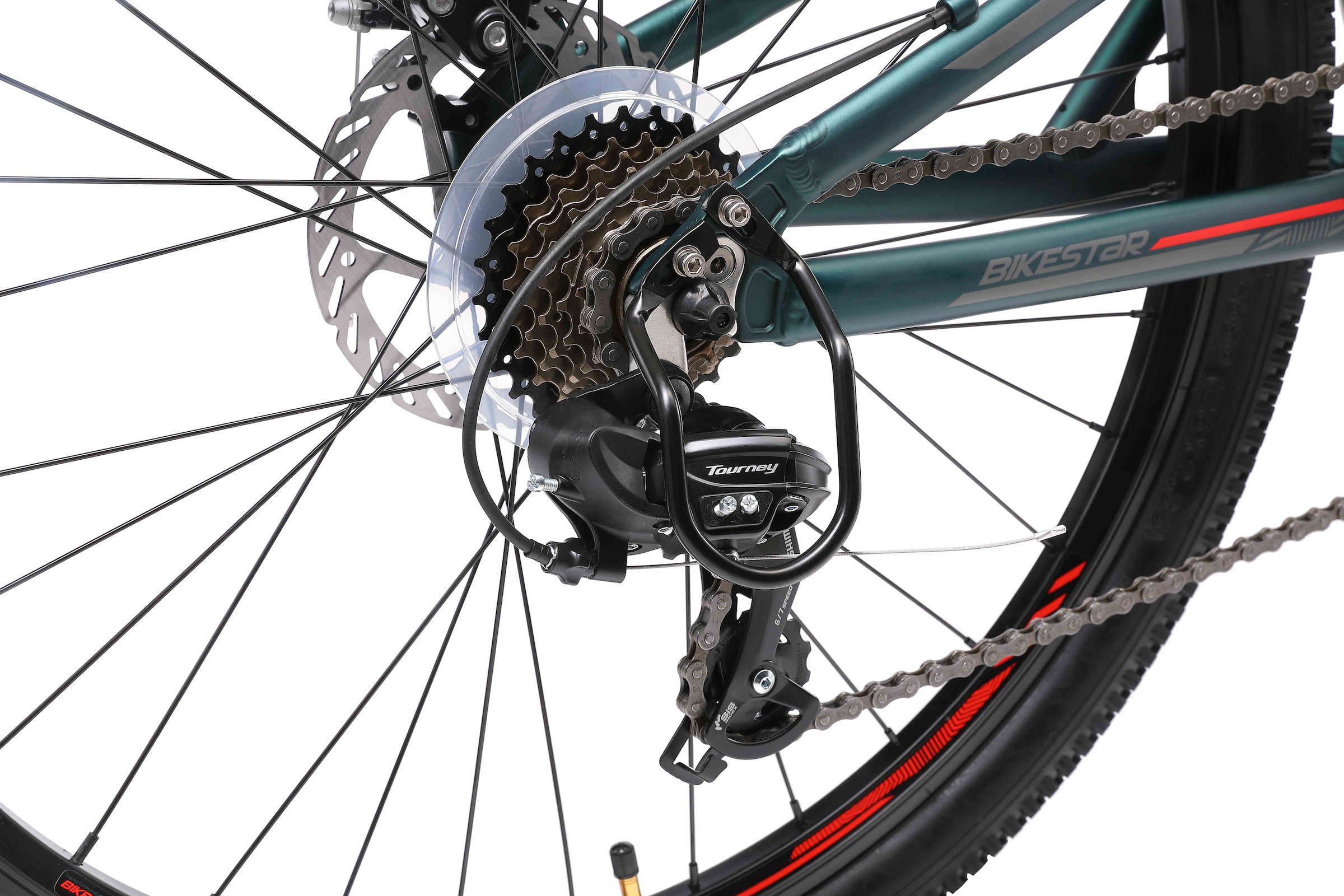 Bikestar Mountainbike 21 Gang Shimano RD-TY300 Schaltwerk Kettenschaltung für Damen und Herren, Kettenschaltung