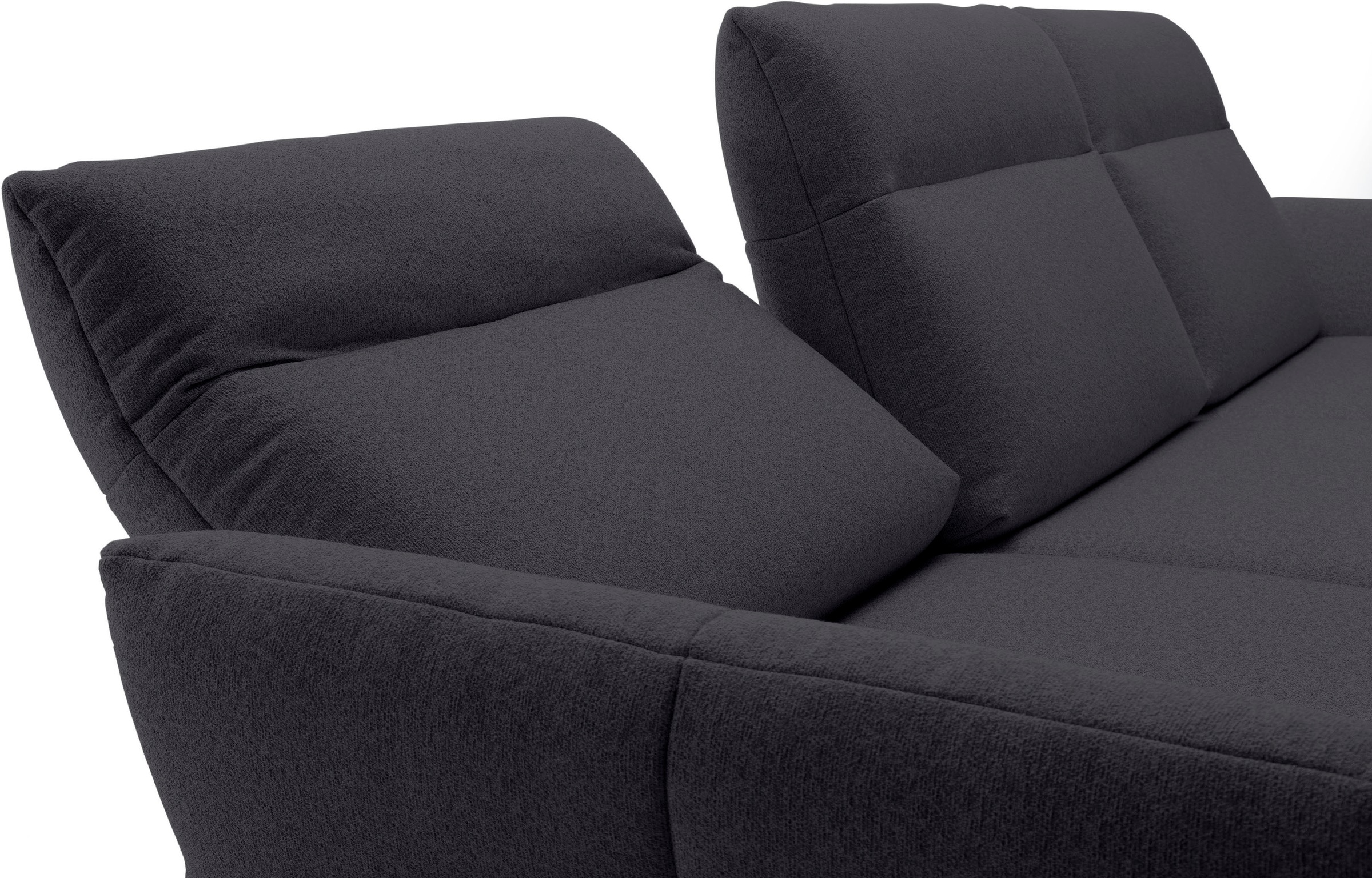 Creation BY ROLF BENZ Ecksofa »CR.460«, Sockel in Eiche, Winkelfüße in Umbragrau, Breite 318 cm