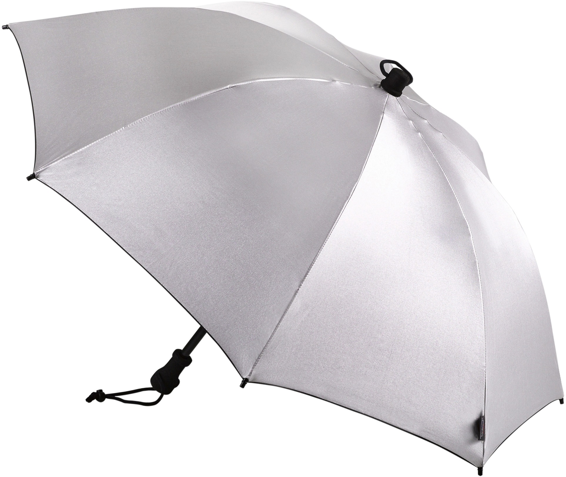 EuroSCHIRM® Stockregenschirm »birdiepal® outdoor, silber, extra stabil«, mit UV-Lichtschutzfaktor 50+, mit Schultertragegurt und Kompass