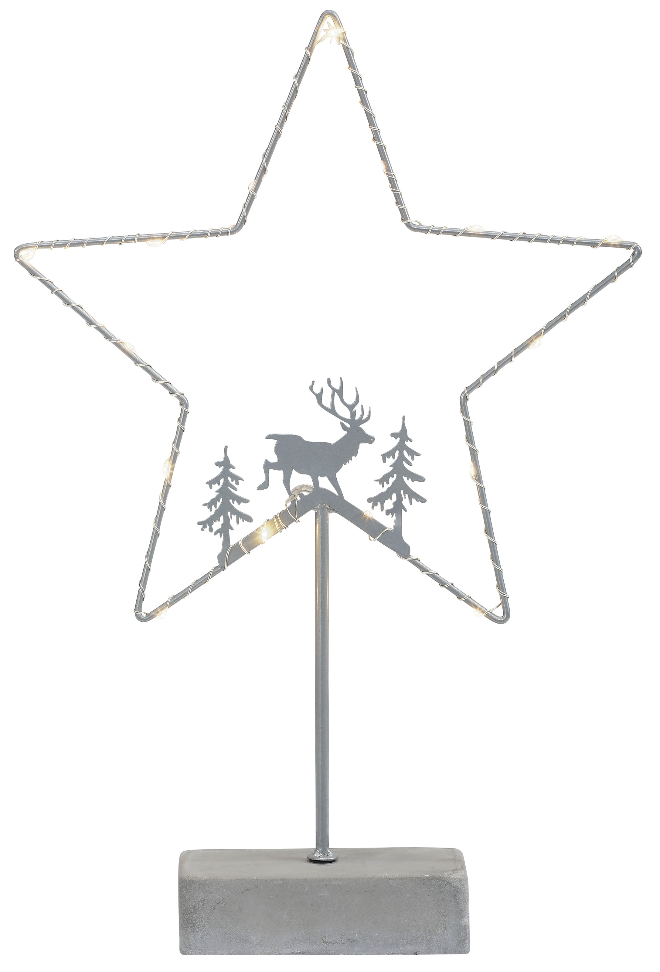 my home LED Stern »Timon«, 15 flammig-flammig, Weihnachtsstern, Gestell mit 15 warmen LED's, Höhe ca. 39,5 cm