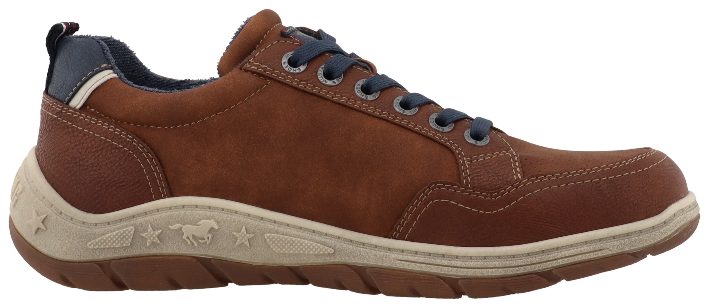 Mustang Shoes Sneaker »Benedetto«  Freizeitschuh, Halbschuh, Schnürschuh mit seitlichem Reißverschluss