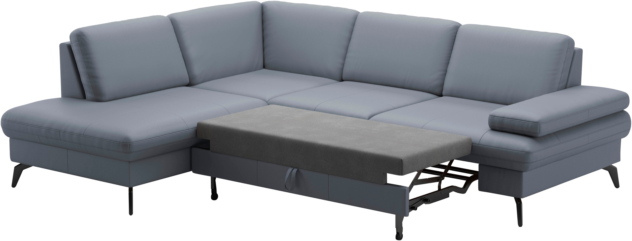 sit&more Ecksofa »Morris L-Form, inkl. Sitztiefenverstellung«, wahlweise mit Armteilverstellung, Bettfunktion & Bettkasten