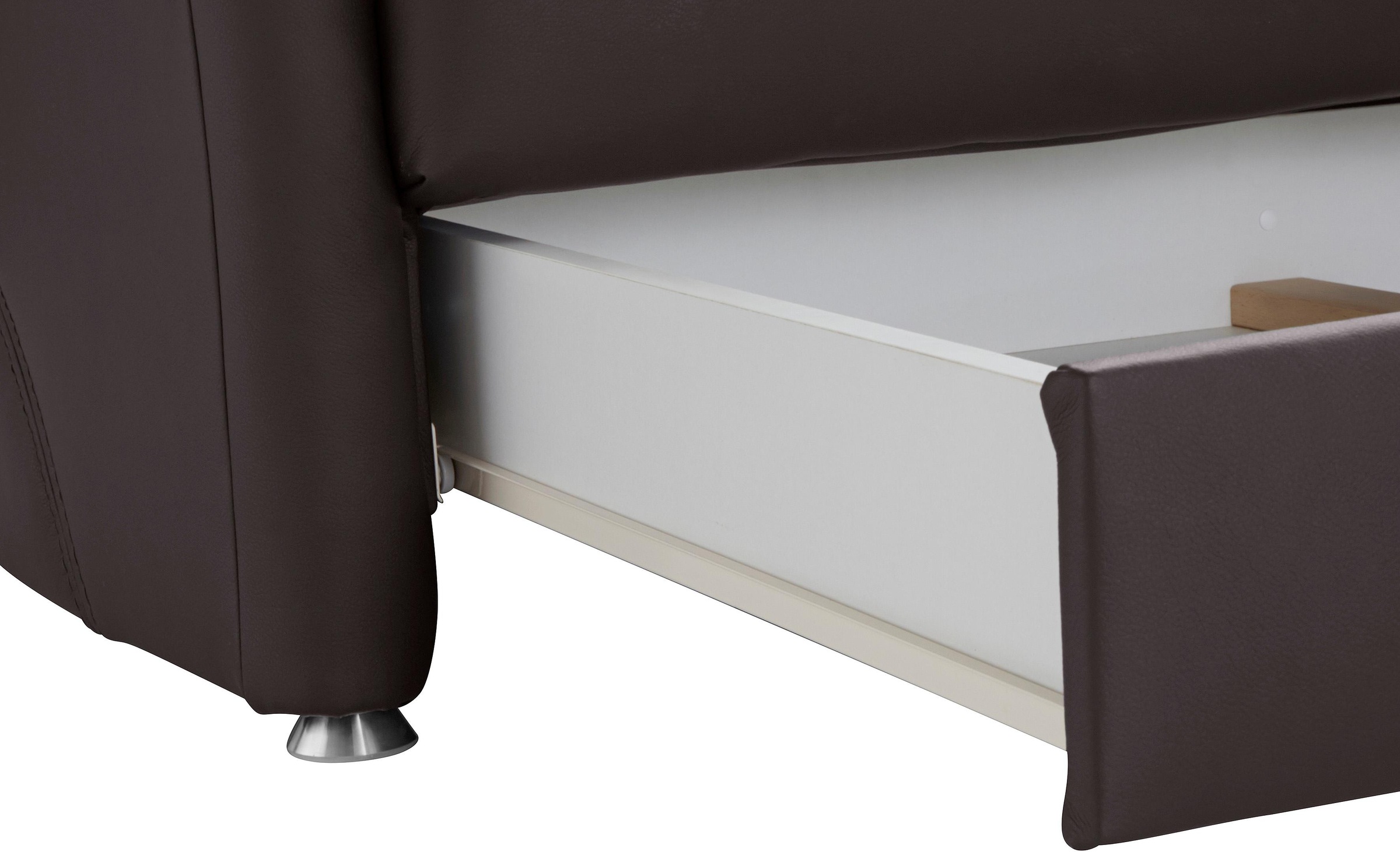 Places of Style Ecksofa »Sardinien L-Form«, mit Kopfteilverstellung, wahlweise mit Bettfunktion