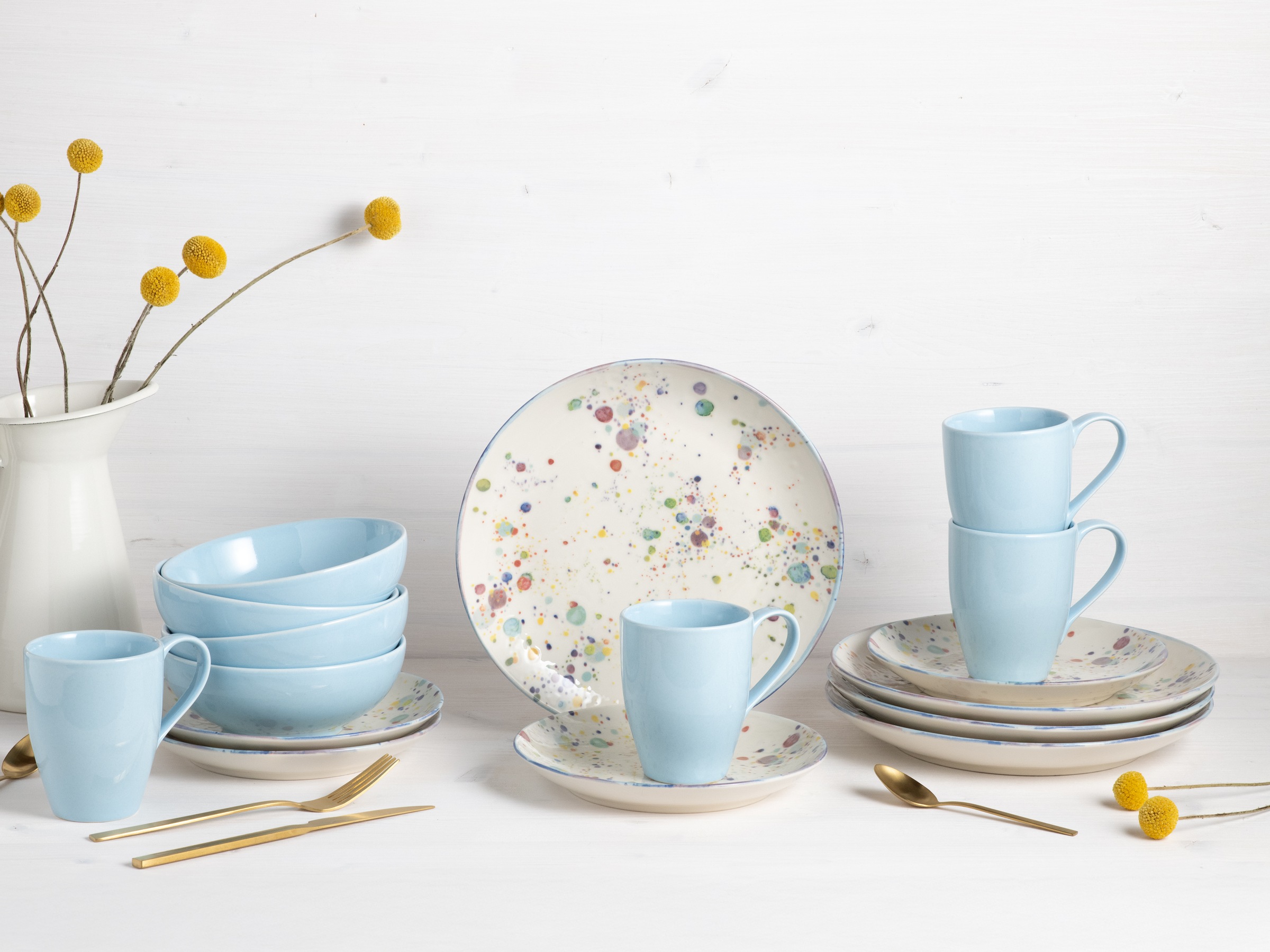 CreaTable Kombiservice »Candy Drops, Kombi-Service 16-tlg.«, (Set, 16 tlg.) günstig online kaufen