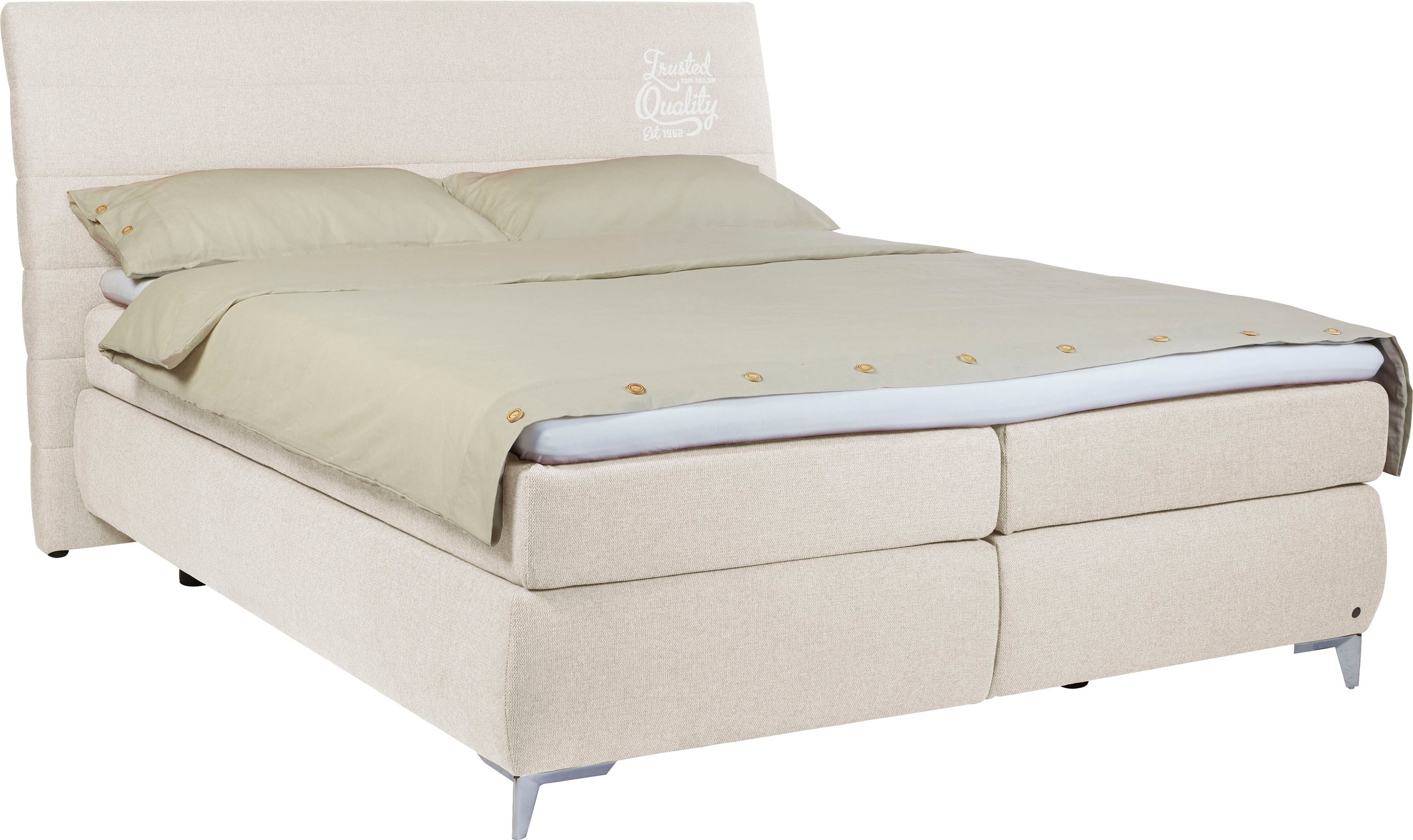 TOM TAILOR Boxspringbett »SOFT LINES BOX«, mit geschwungenem Kopfteil, horizontaler... kaufen