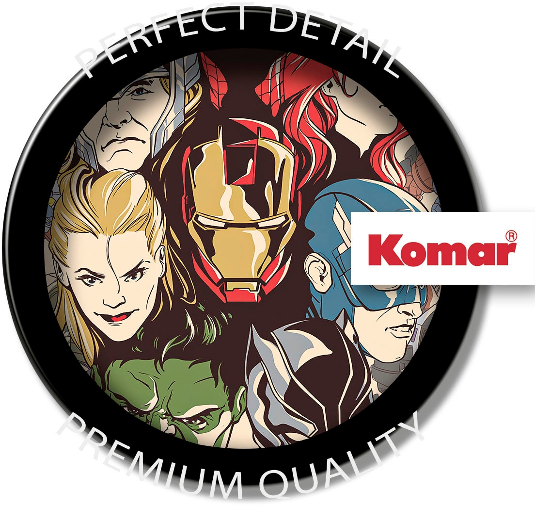 Komar Leinwandbild »Avengers Strike Back - Größe 40 x 40 cm«, Disney, (1 St., 40 x 40 cm (Breite x Höhe), Keilrahmenbild mit Echtholzrahmen, Kinderzimmer