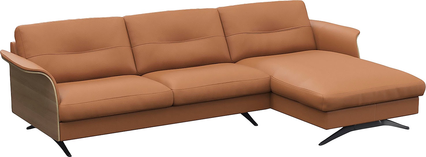 FLEXLUX Ecksofa »Glow, super bequem durch hochwertigem Sitzaufbau mit Federkern, L-Form« Modernes skandinavisches Design