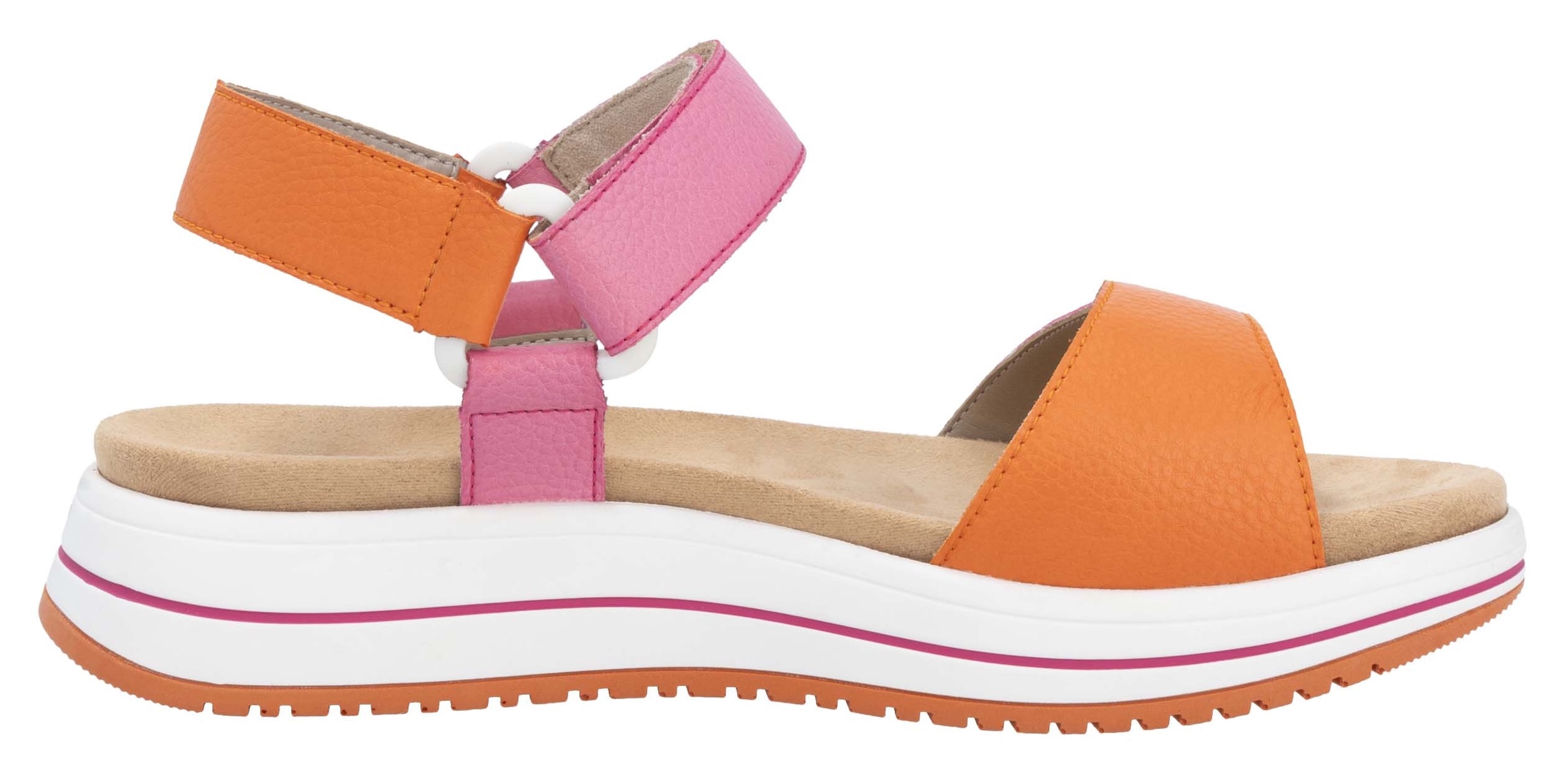 Remonte Riemchensandale »Elisabeth Hurley-Collection«, Keilabsatz, Klettschuh, Sandalette mit Plateausohle
