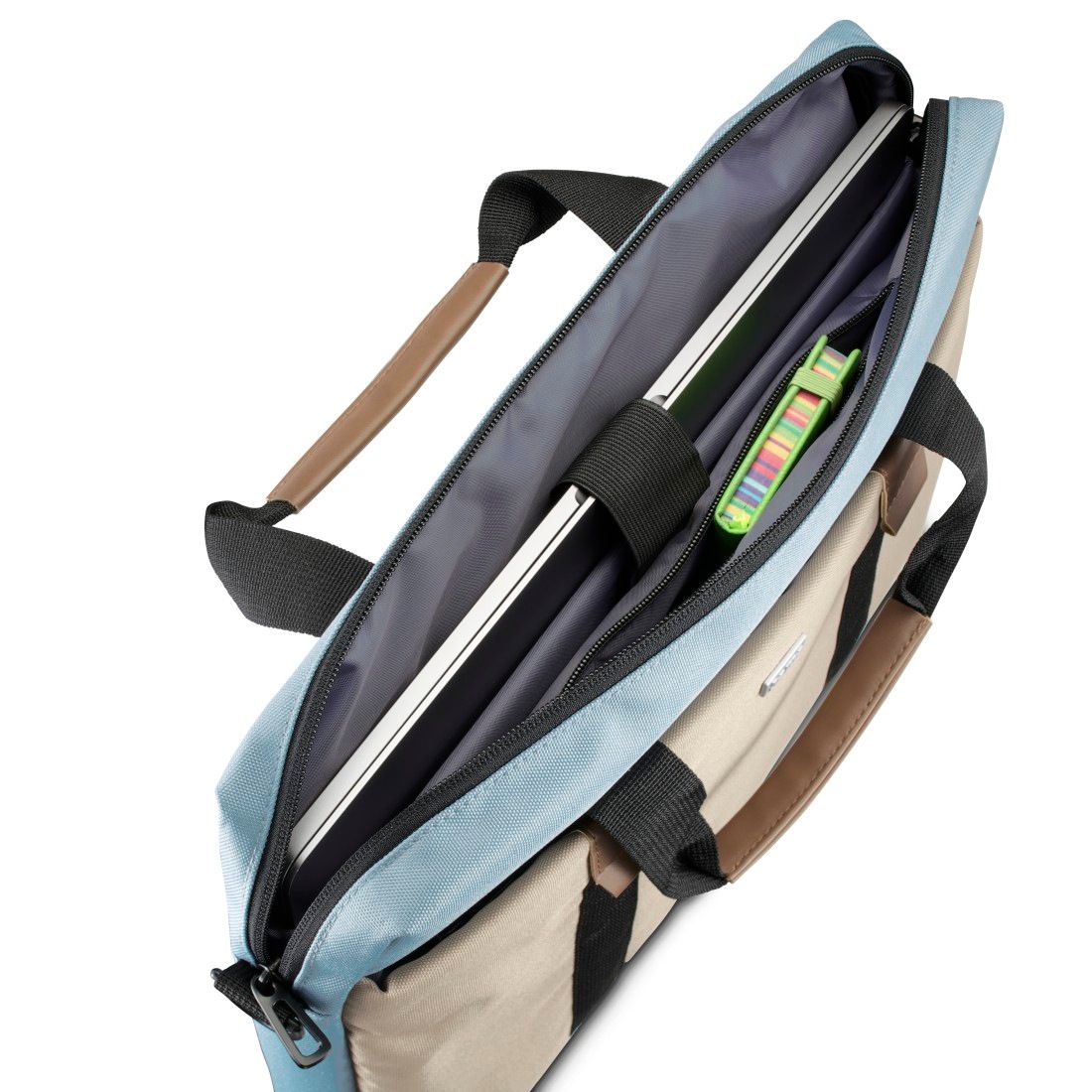 Hama Laptoptasche »Nachhaltige Notebooktasche für 34-36 cm (13,3 -14,1 Zoll), Trolleyband«, Recyceltes Polyester, Laptopfach, Vordertasche Organizerstruktur