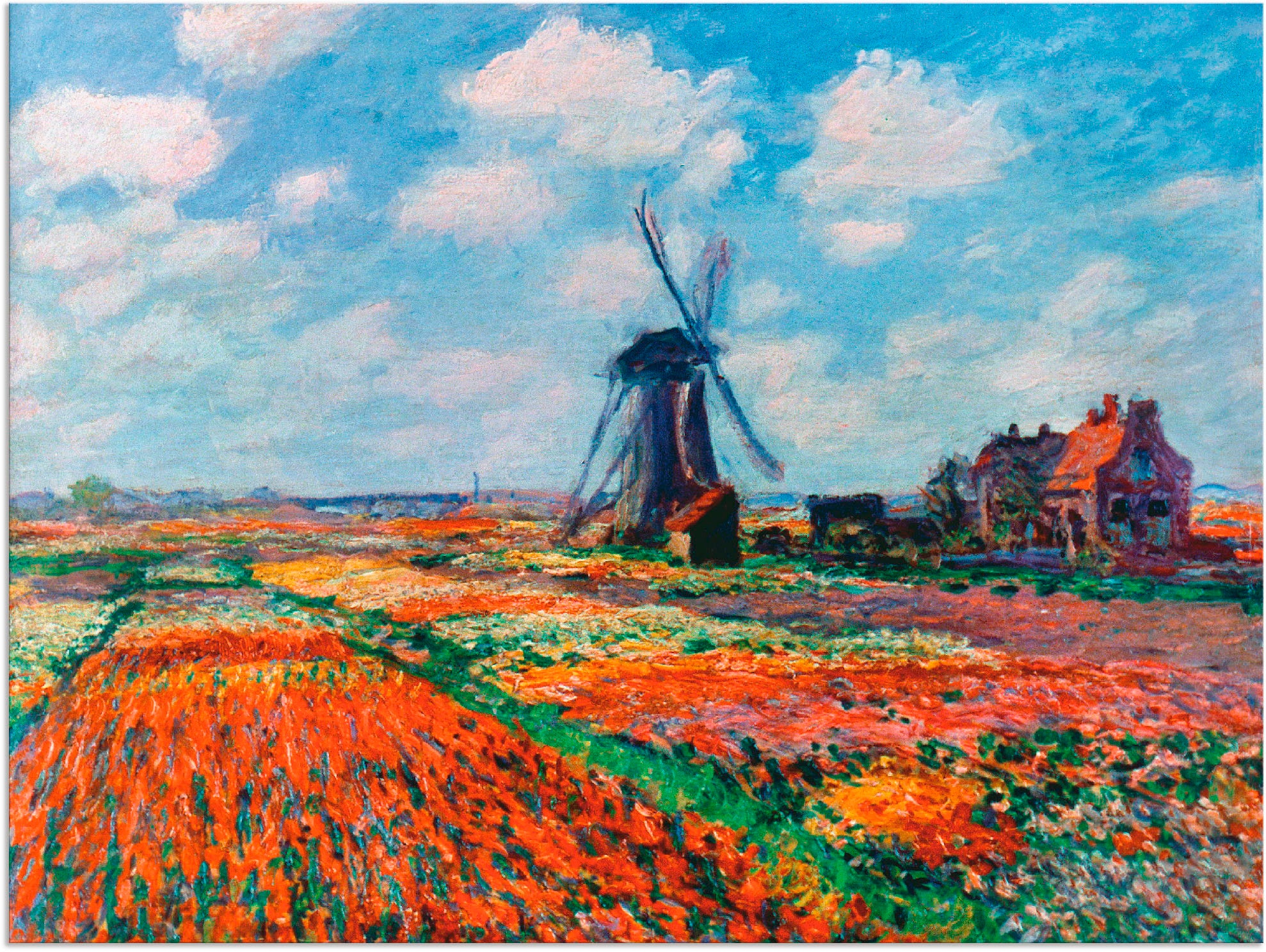 Poster in St.), Holland, in auf oder »Tulpenfelder kaufen Wandbild Leinwandbild, Größen 1886«, (1 Alubild, Artland Wandaufkleber Raten versch. Blumenwiese, als