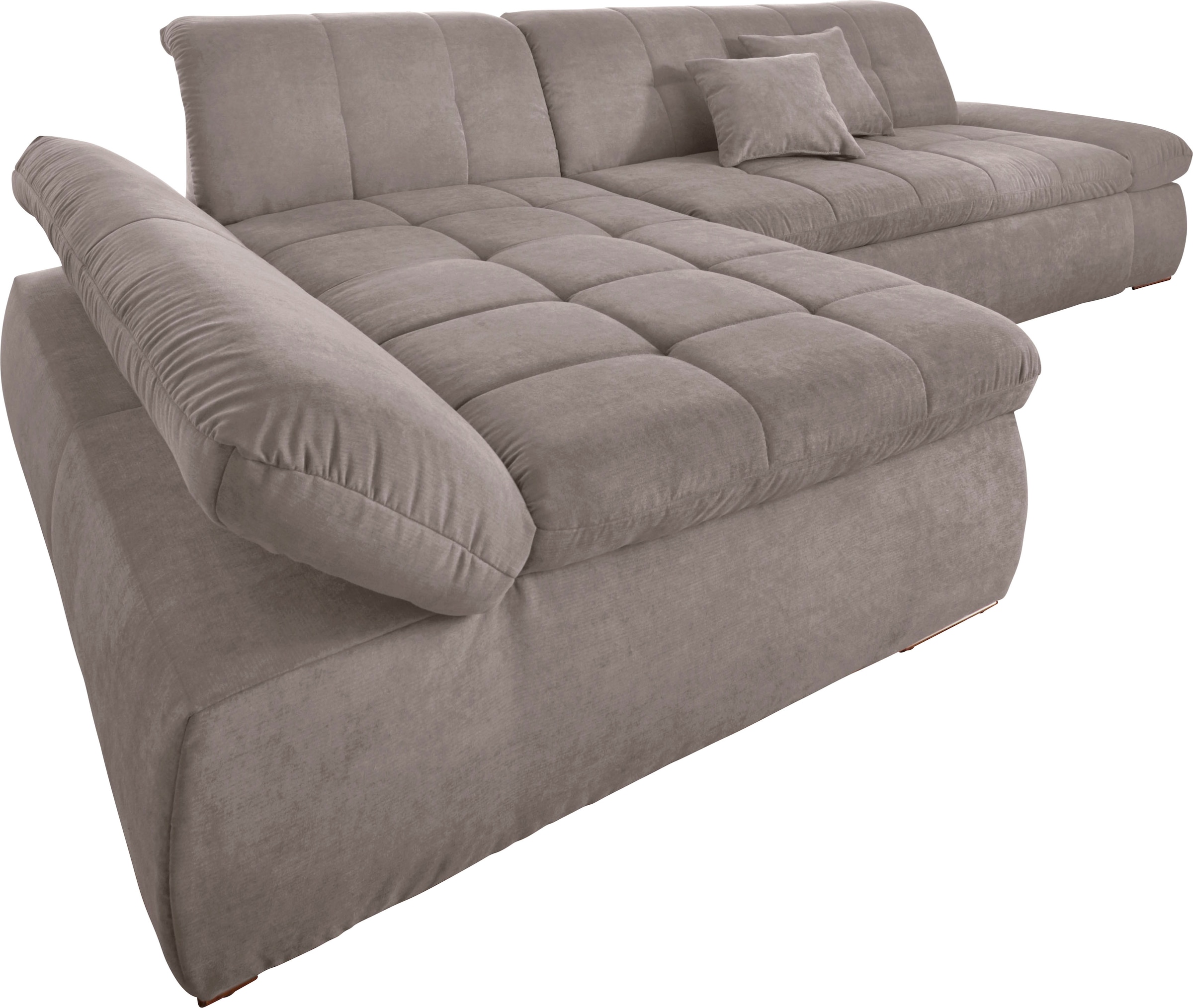 DOMO collection Ecksofa »NMoric XXL, B/T/H: 300/172/80cm, L-Form«, wahlweise mit Bettfunktion und Armlehnverstellung