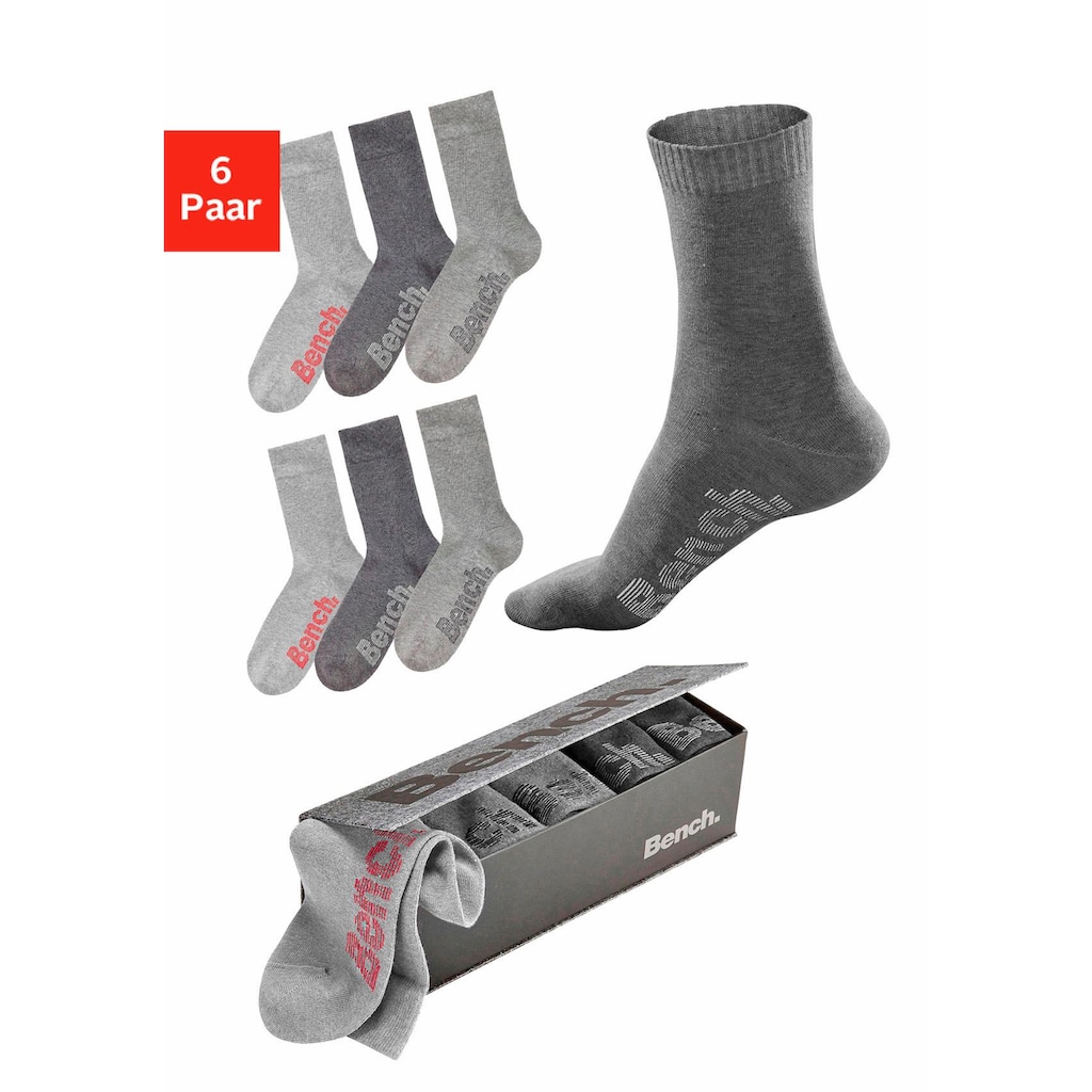 Bench. Socken, (Box, 6 Paar)