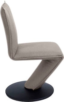 K+W Komfort & Wohnen Drehstuhl »Drive«, Leder CLOUD, Stuhl mit federnder Sitzschale, Drehteller in Metall schwarz Struktur