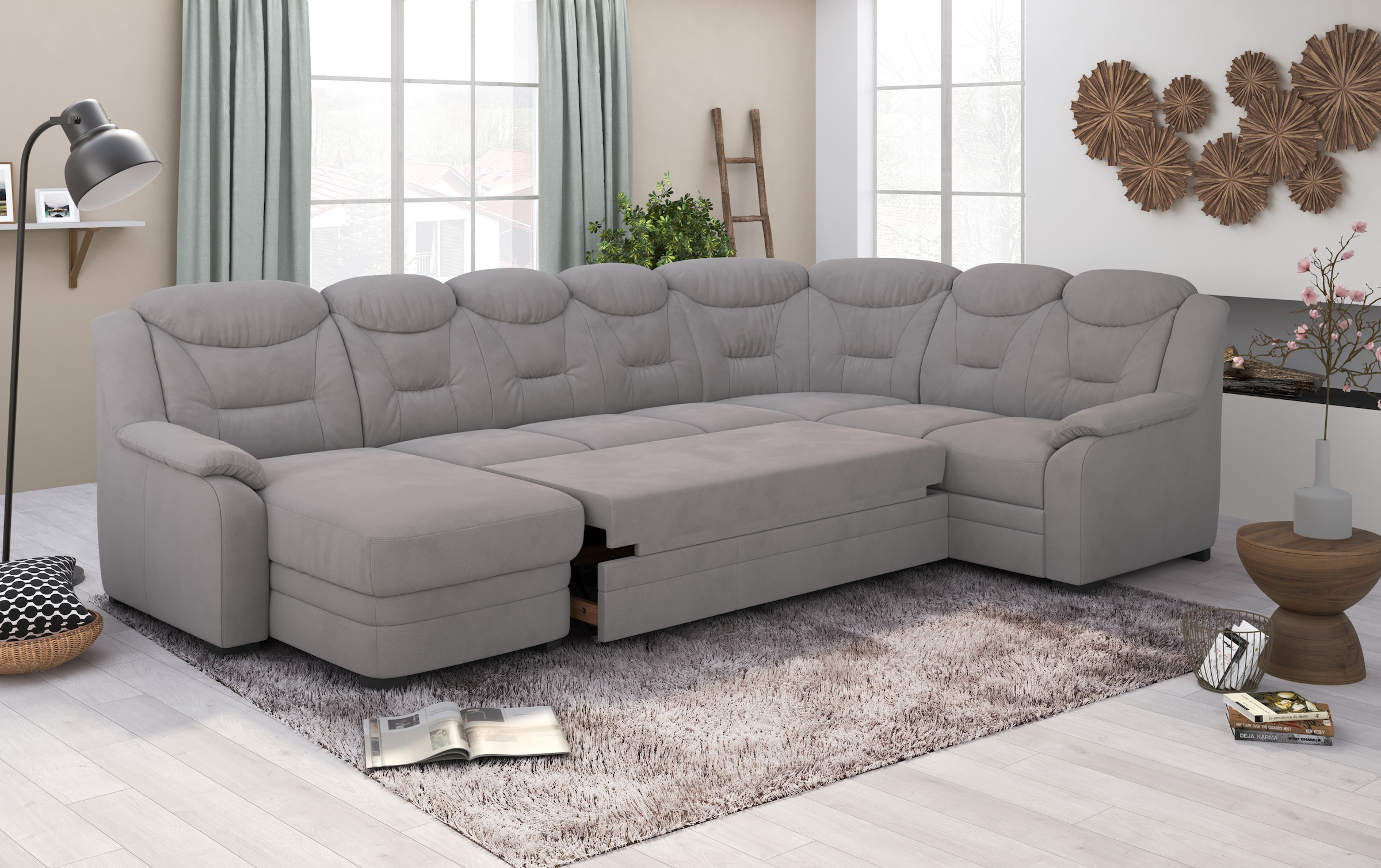 COTTA Wohnlandschaft »Marcus U-Form«, wahlweise mit Bettfunktion & Stauraum