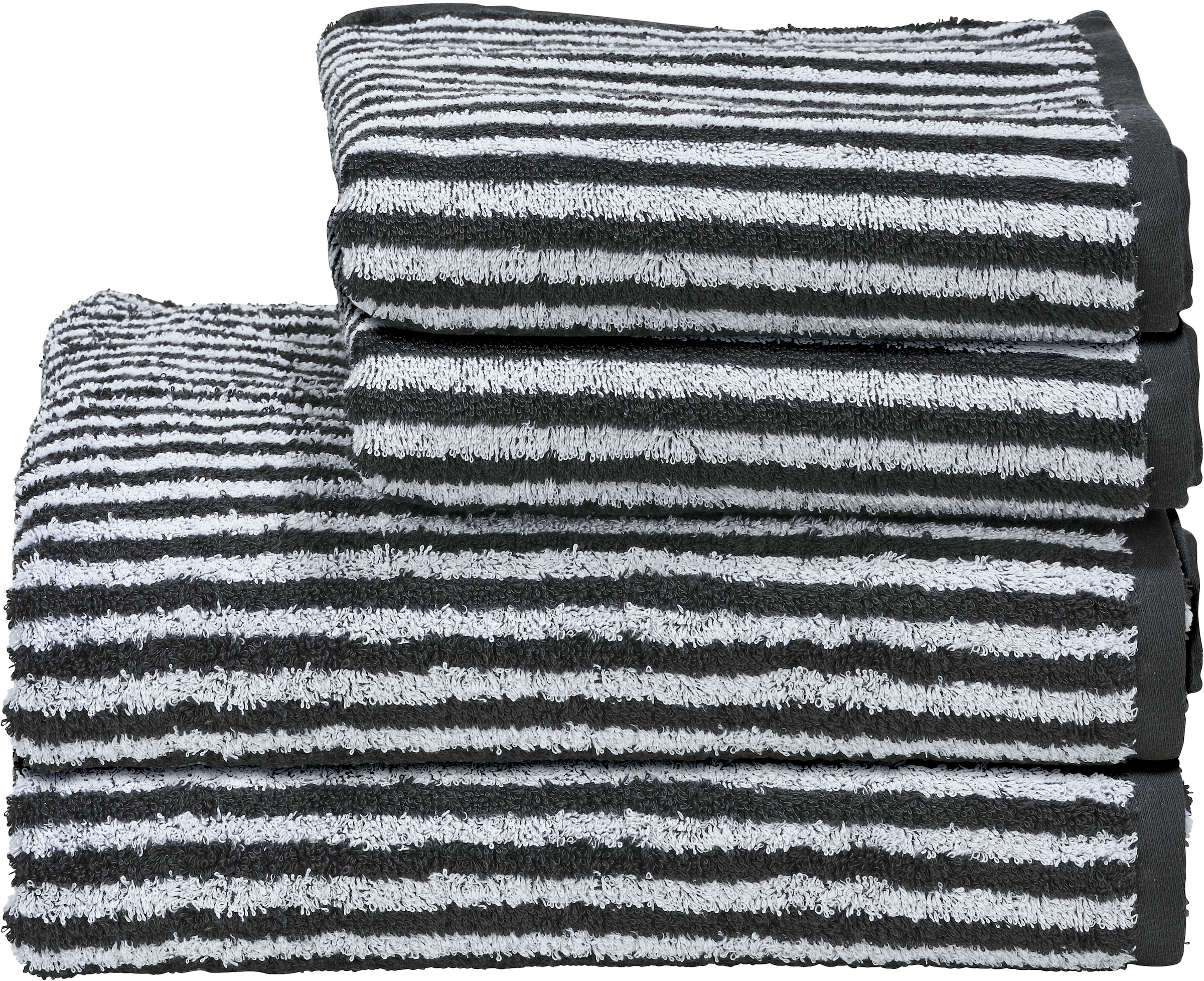 done.® Handtuch Set »DAILY SHAPES«, 4 tlg., Jacquard-Walkfrottier günstig online kaufen
