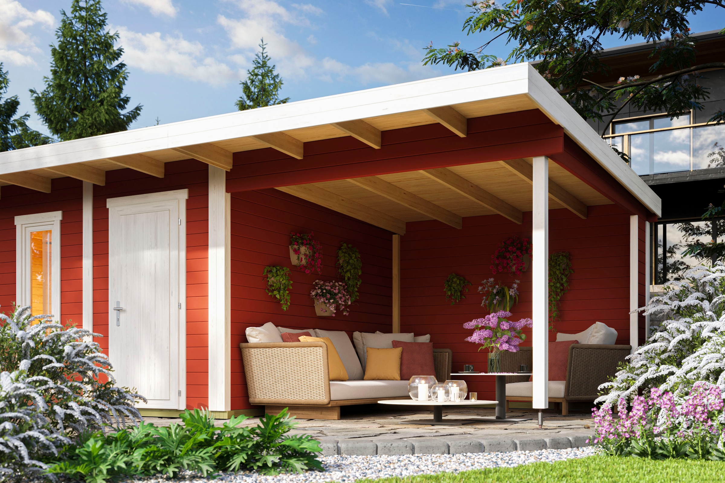 LASITA MAJA Gartenhaus-Anbaudach »für Gartenhaus Sicily 1 und 2«, BxT 300x350 cm