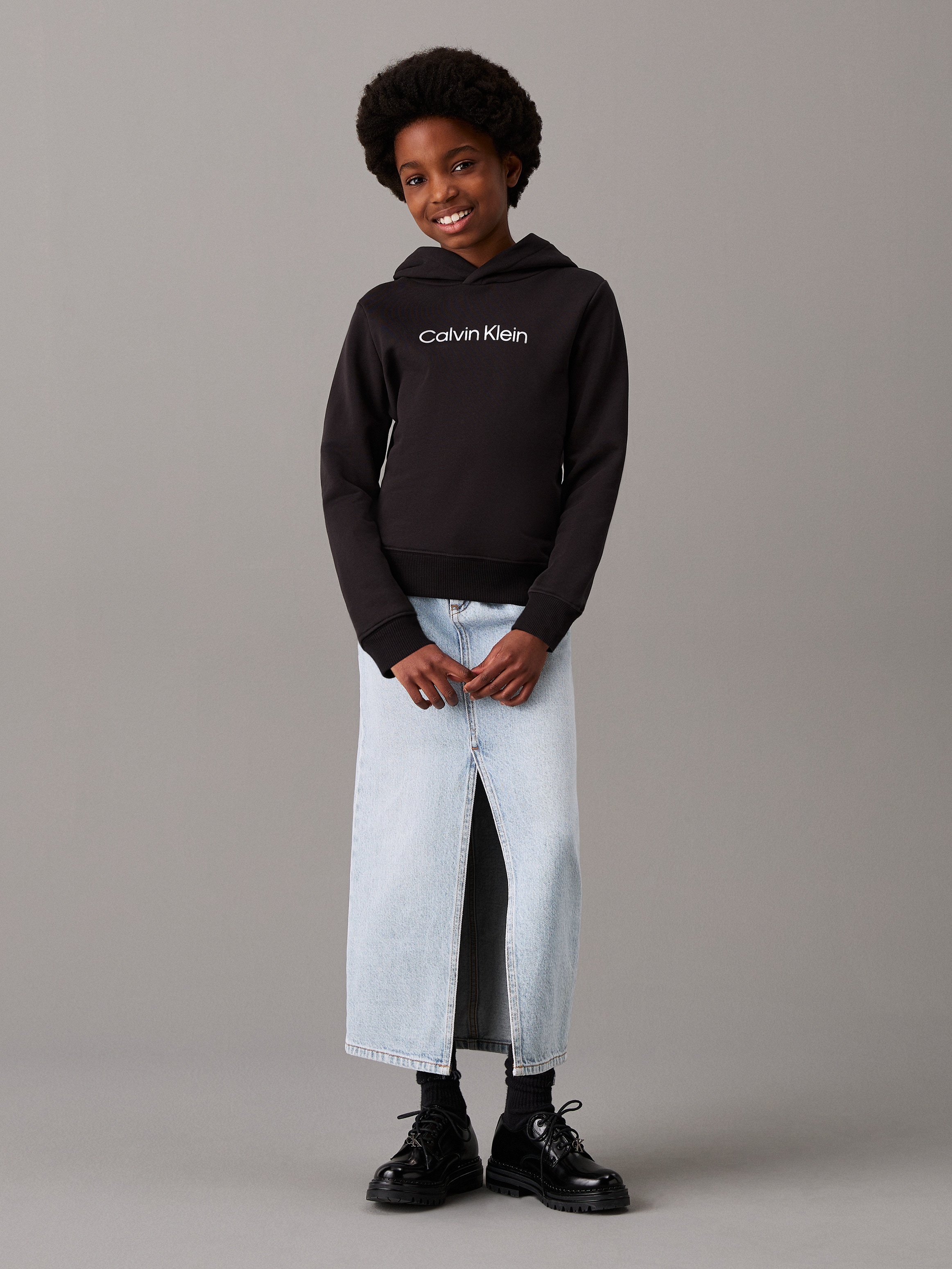 Calvin Klein Jeans Kapuzensweatshirt »Inst. Logo Reg. Terry Hoodie«, für Kinder bis 16 Jahre und mit Logoschriftzug
