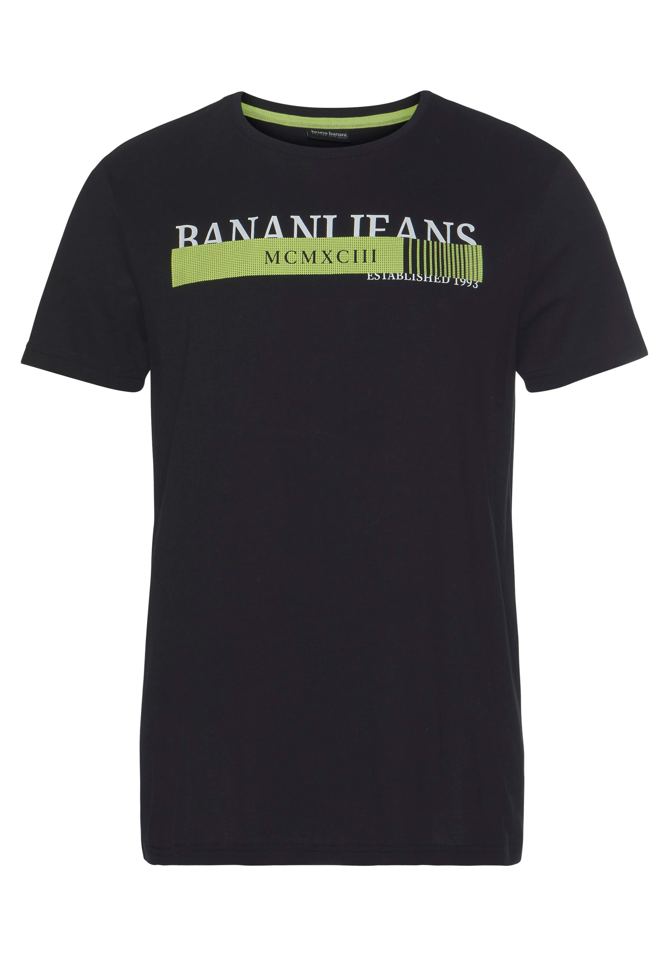 Bruno Banani T-Shirt, kurze Ärmel, schmale Passform, bedruckt, Rundhalsausschnitt